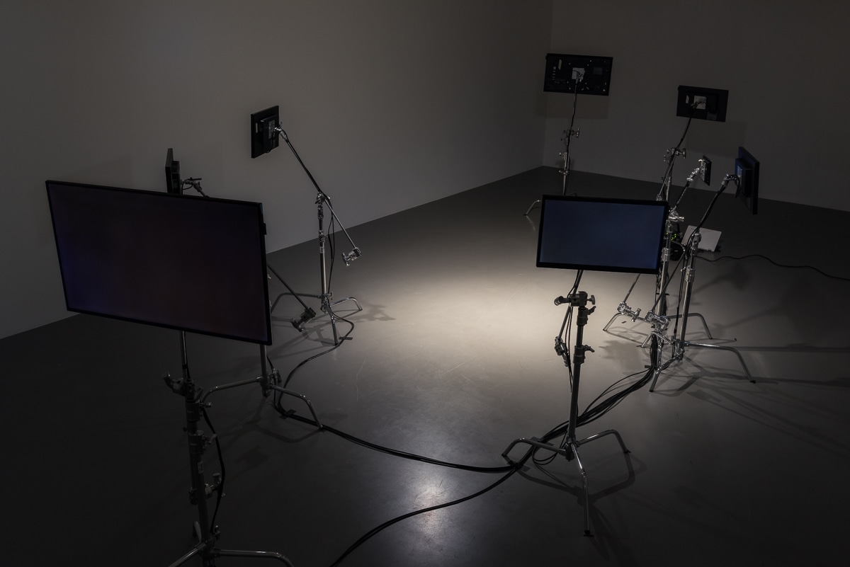 Rirkrit Tiravanija untitled 2017 (Lars' voids)2017 video on 8 screens 10 inch monitor; 32 inch monitor; 40 inch monitor; 5...