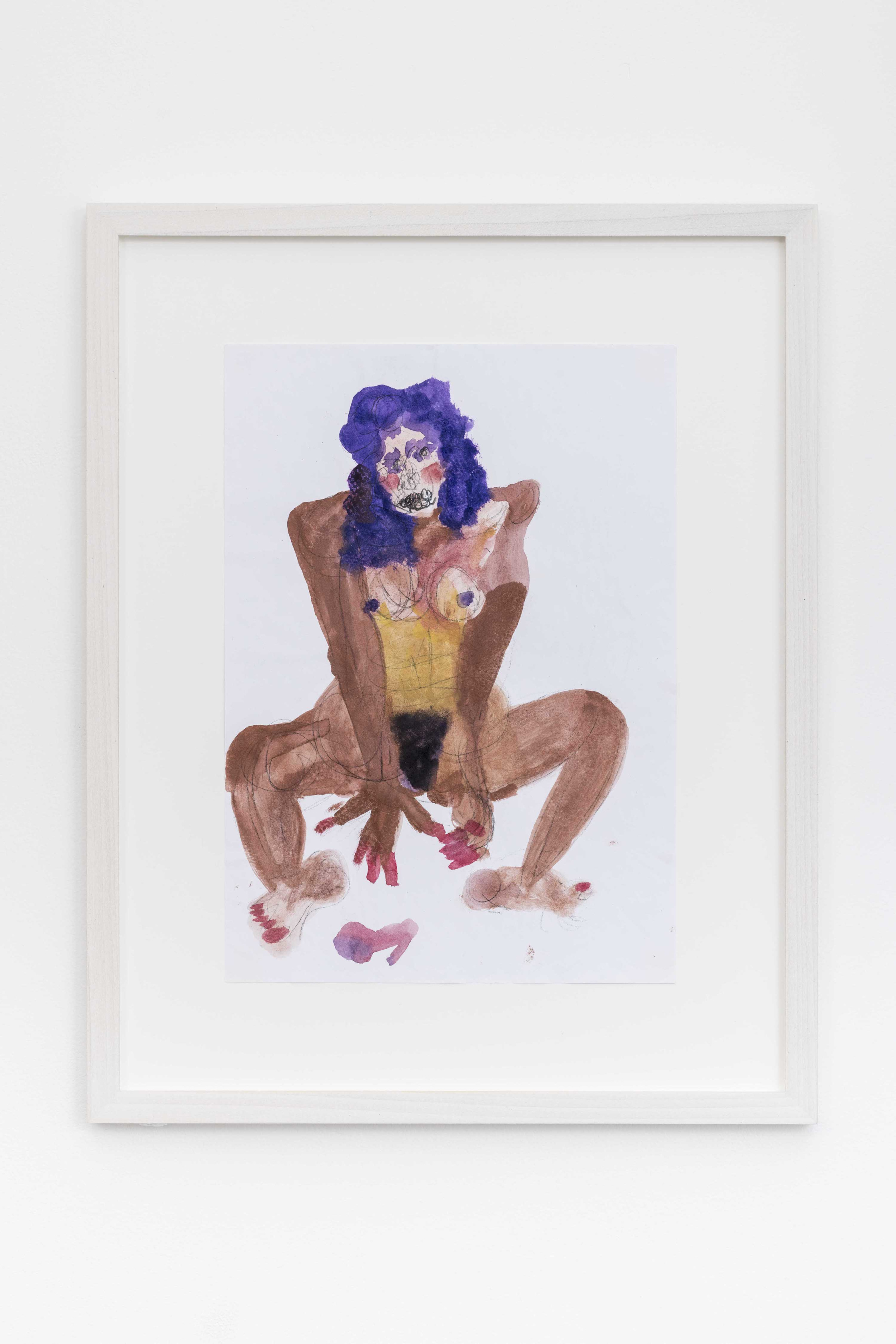 Tschabalala Self, Lady with One Shoe, 2018