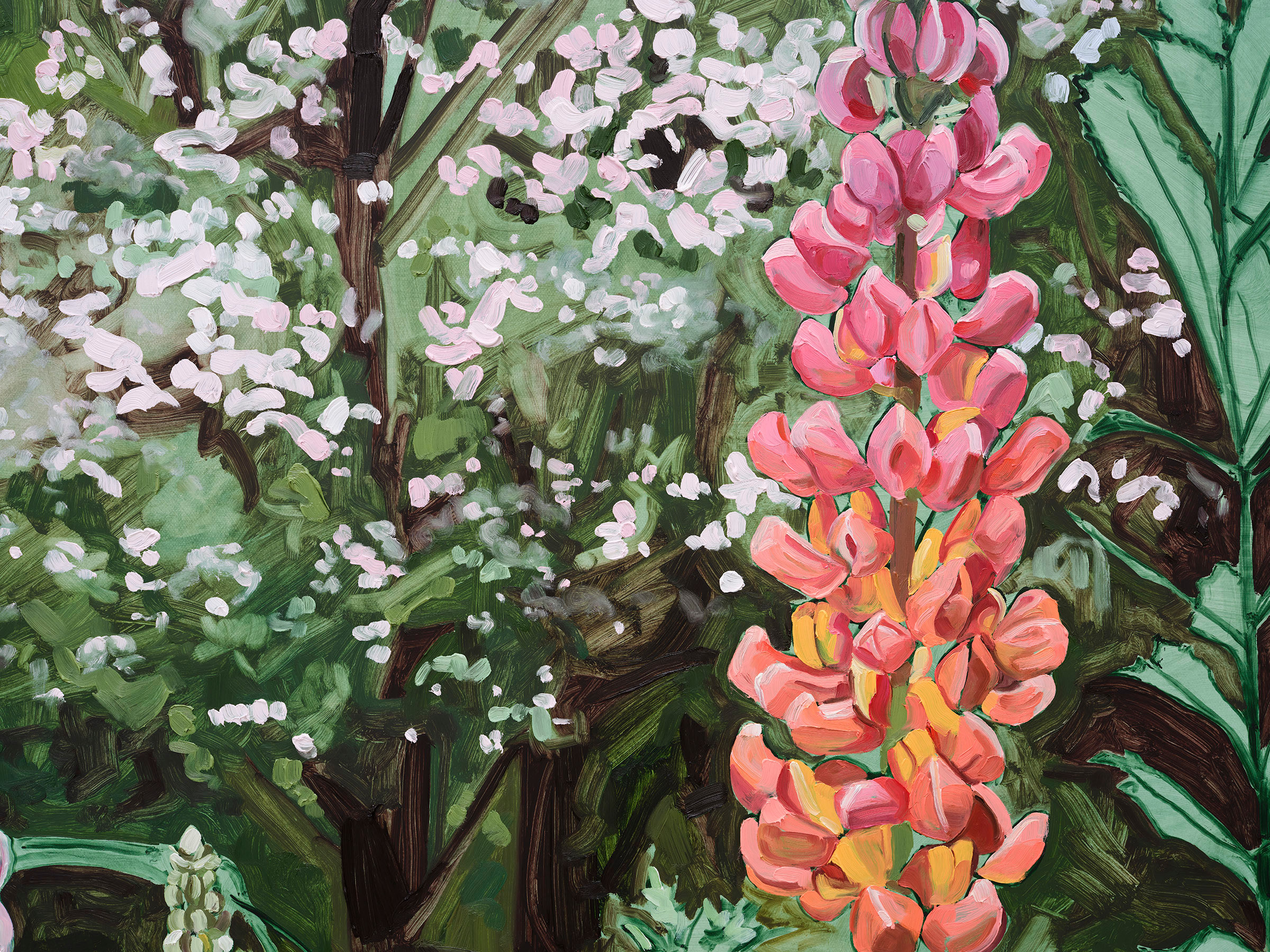 Jordan Casteel Lupine2024 Oil on canvas 127 x 101.6 x 3.6 cm 50 x 40 x 1 3/8 in