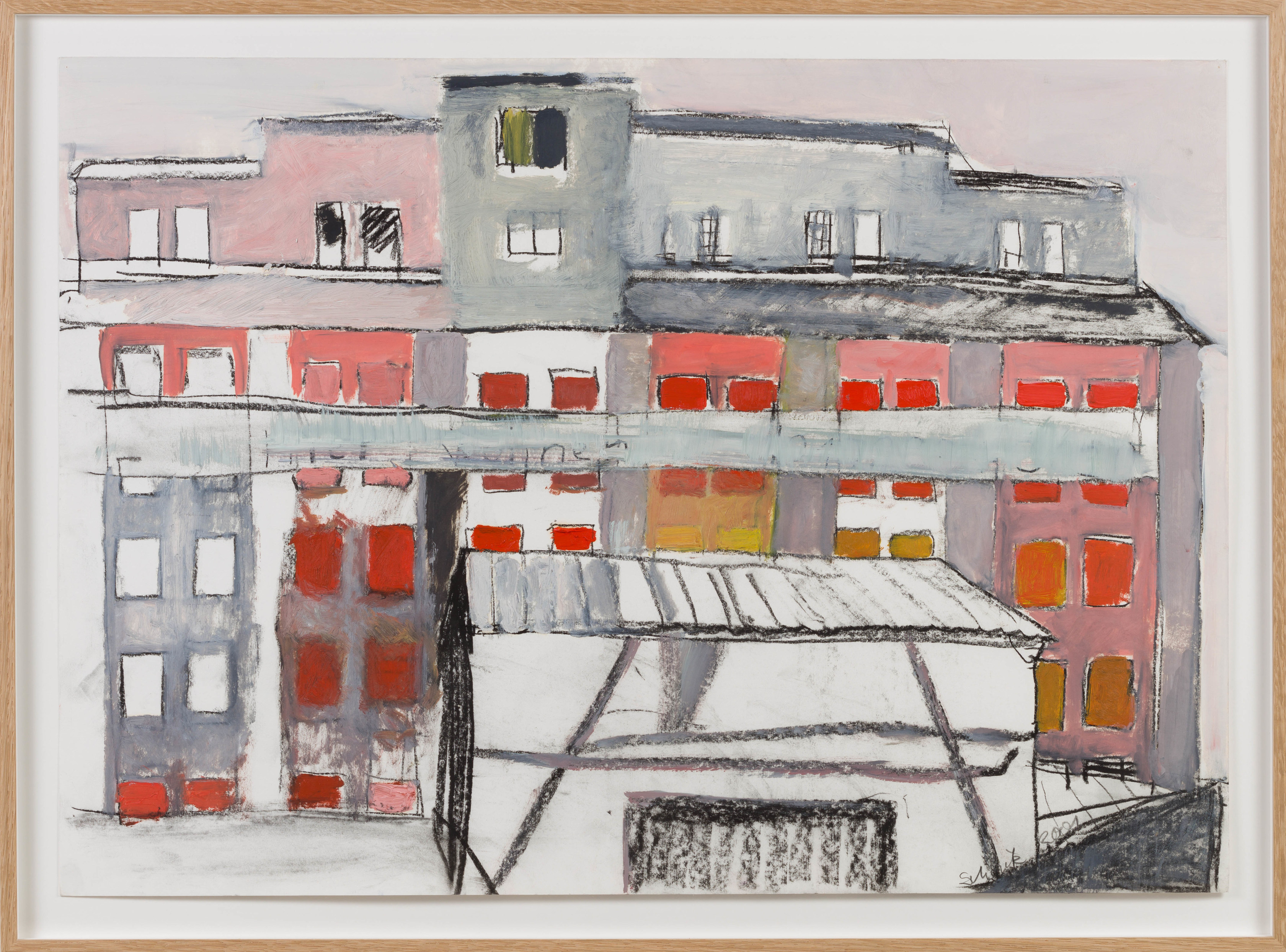 Sabine Moritz Warehouse II2001 Charcoal, oil on paper 50 x 70 cm 19 3/4 x 27 1/2 in