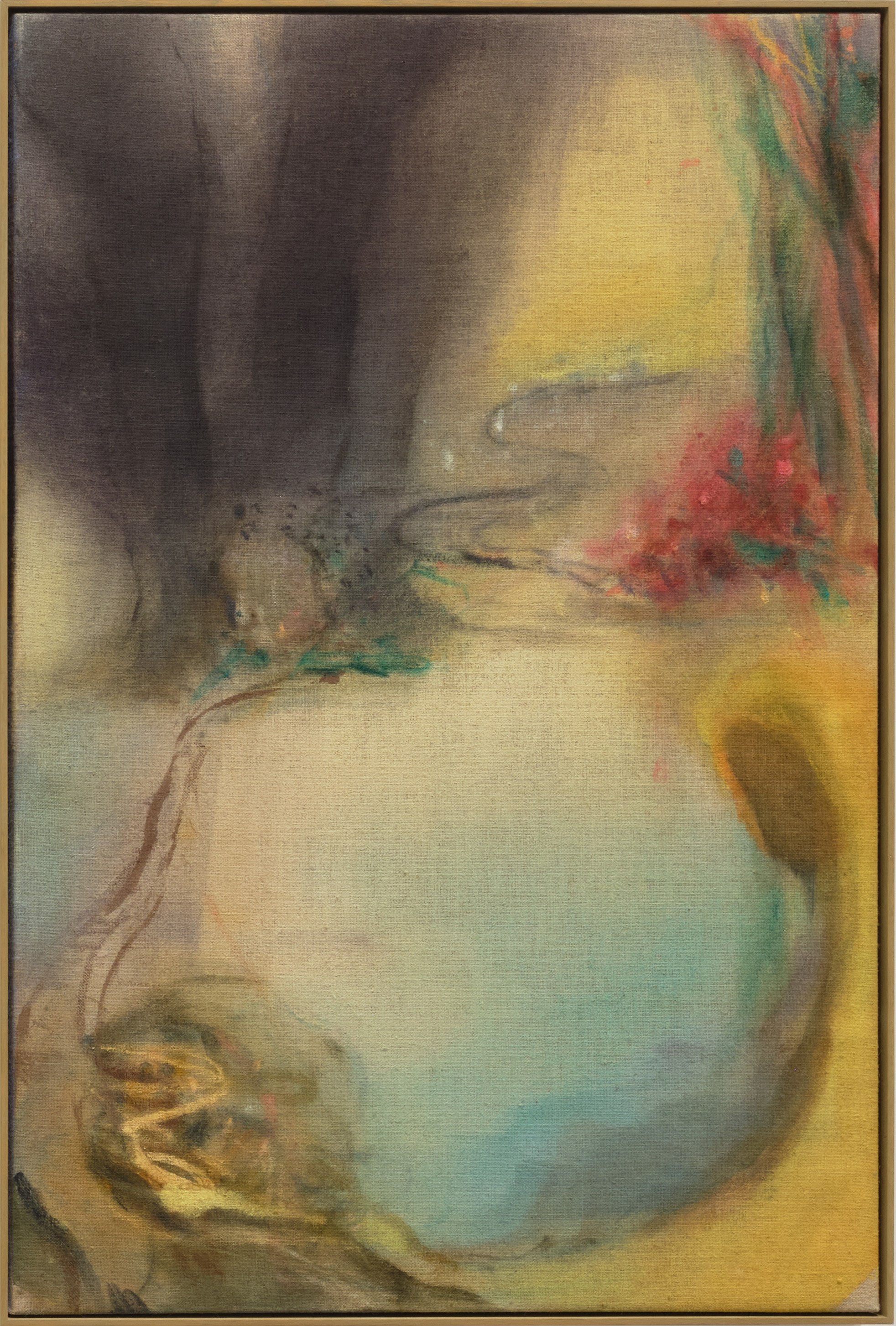 Leiko Ikemura Lake Biwa Autumn2019/20 Tempera on jute 150 x 100 cm 59 x 39 3/8 in