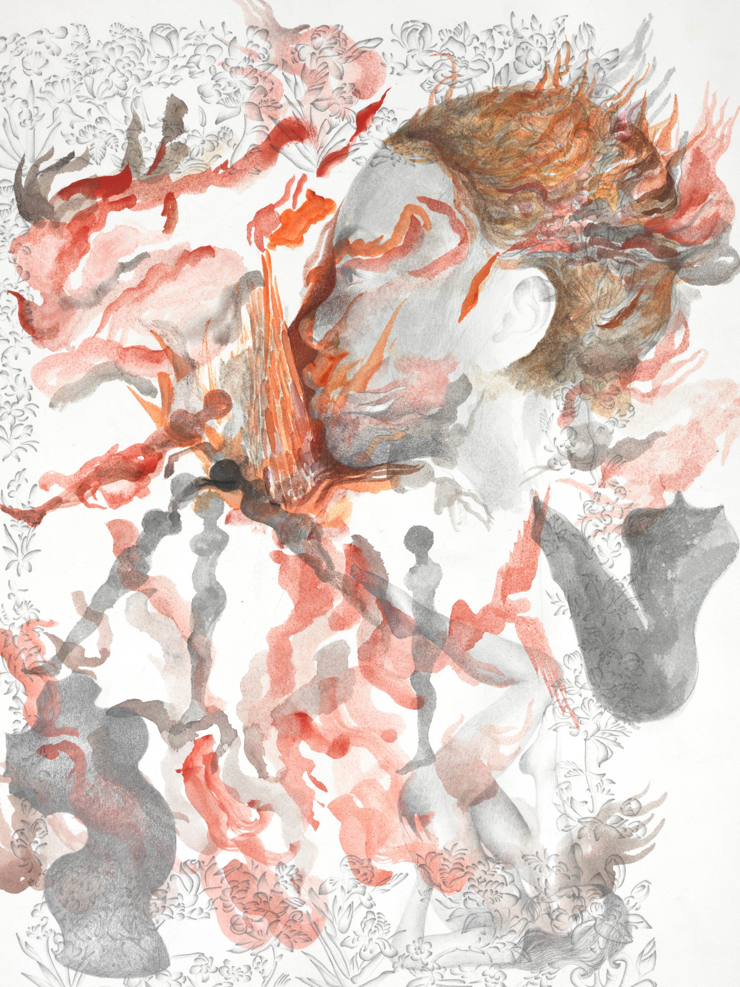 Shahzia Sikander, Empire Follows Art States of Agitation, 2021
