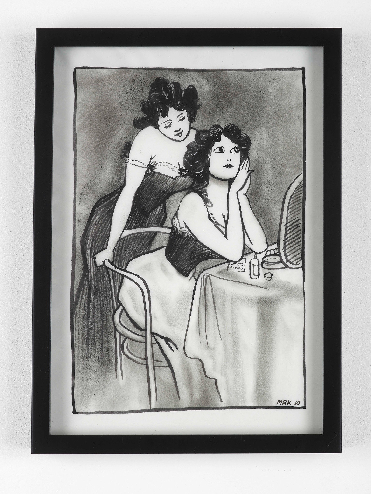 Mary Reid Kelley & Patrick Kelley Corset Girls2010 Ink and graphite on vellum 8 1/2 x 11 inches