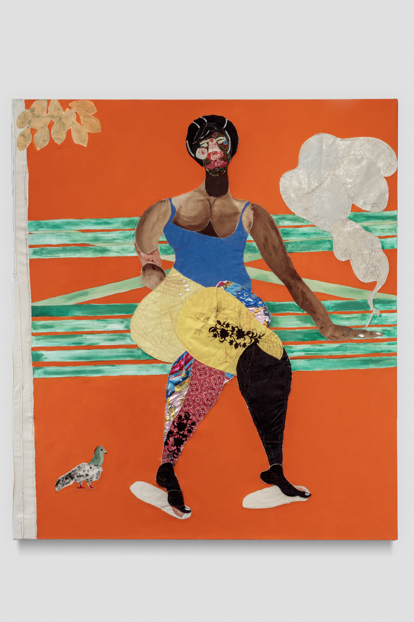 Tschabalala Self, Loosie In the Park , 2019