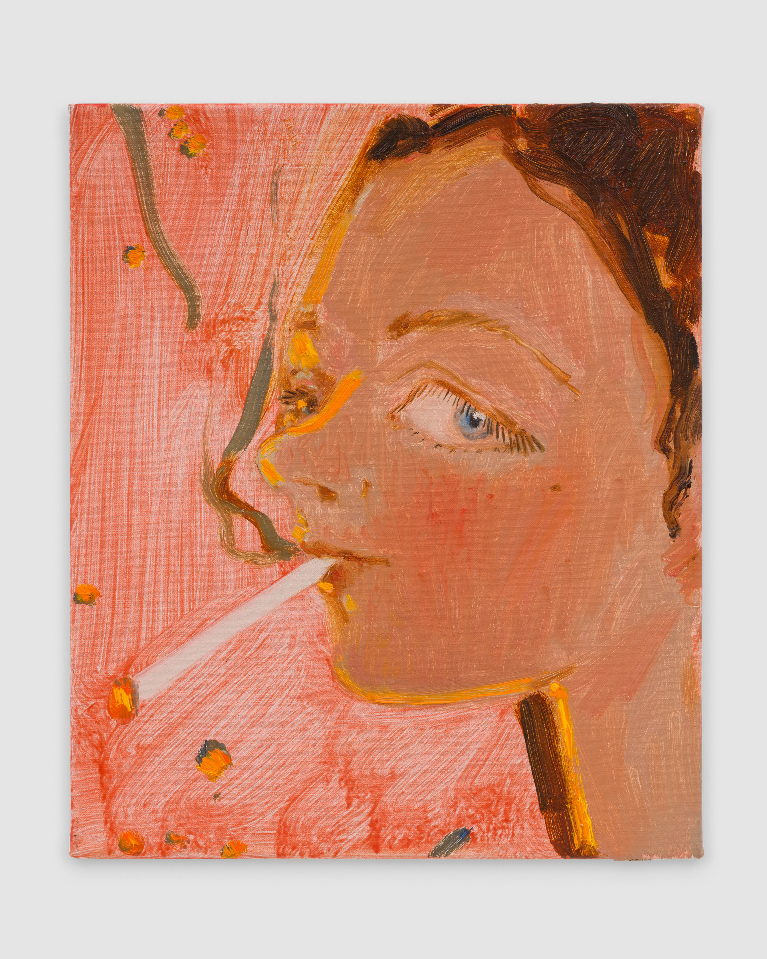 Sofia Mitsola Damsel in Distress (NOT)2023 Oil on linen 30 x 25 cm 11 3/4 x 9 7/8 in