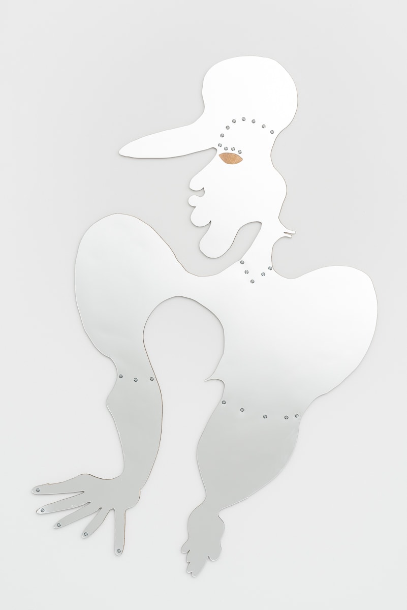 Tschabalala Self Keeper 12017 Mirrored Plexiglass 101.6 x 59.9 x 1.7 cm 40 x 23 5/8 x 5/8 in