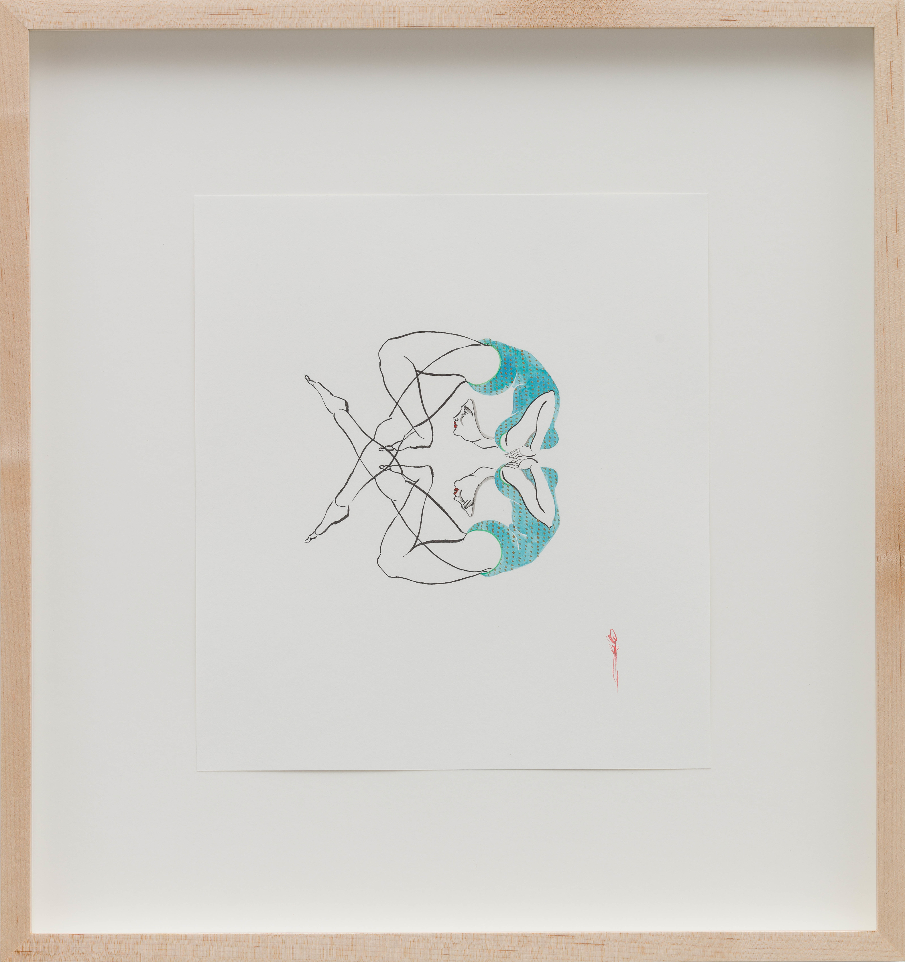 Hayv Kahraman Bend Drawing 72020 Watercolour on paper 25 x 22.5 cm 9 7/8 x 8 7/8 in