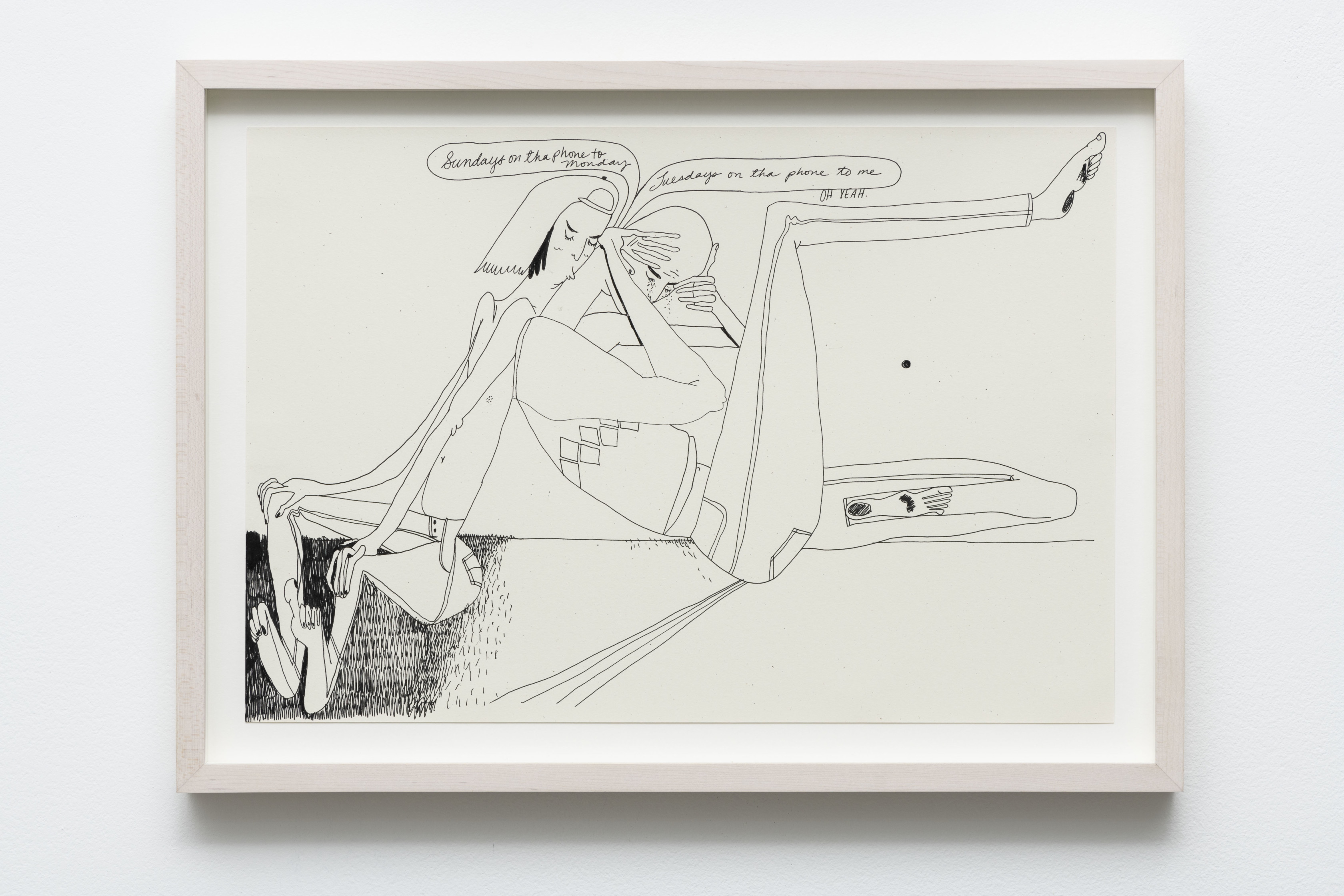 Christina Quarles Untitled (Oh Yeah)2018 Ink on paper 33.02 x 48.26cm 13 x 19 inches