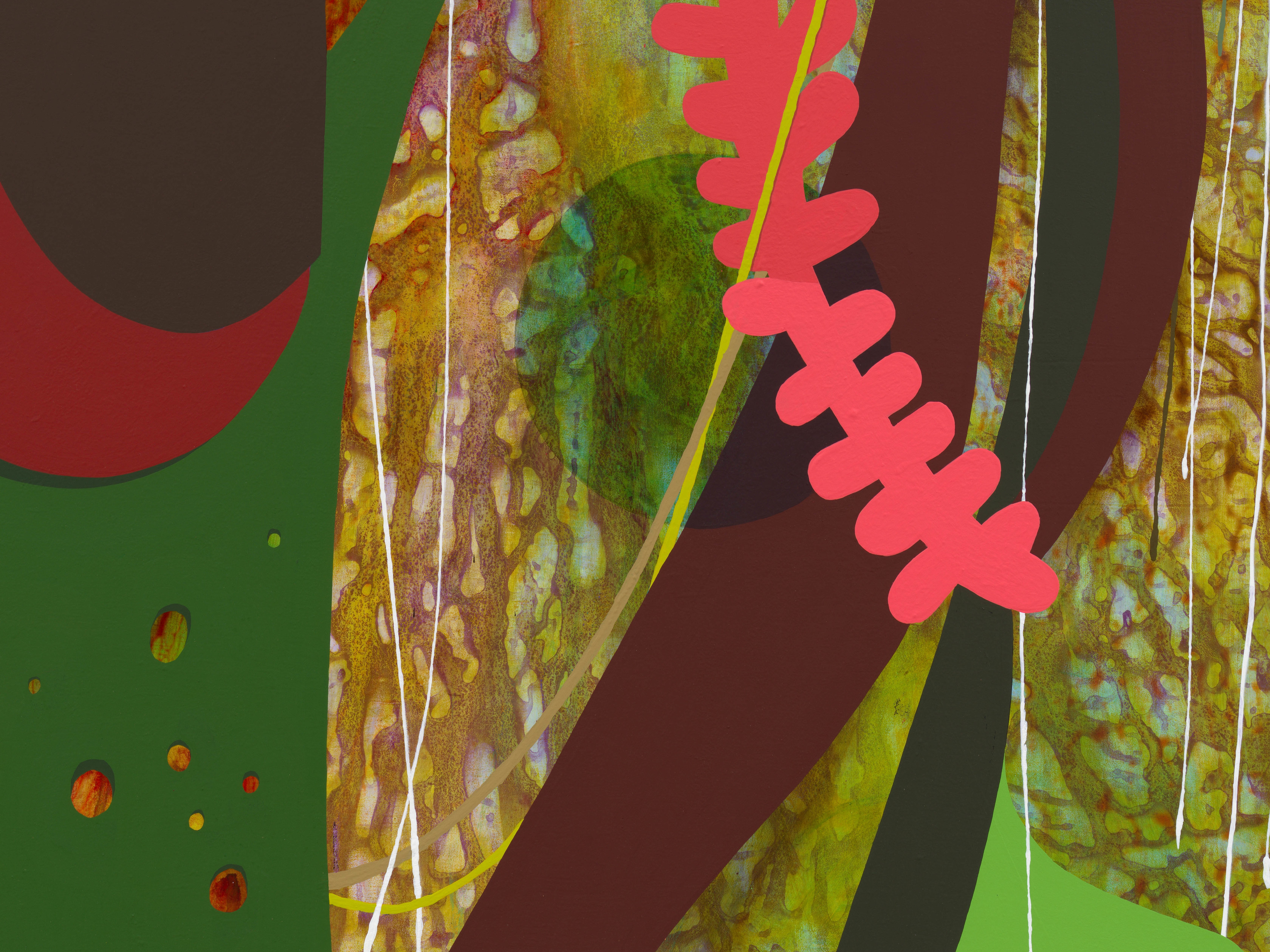 Carrie Moyer Spores, Orbs & Flagella2023 Acrylic on canvas 182.9 x 132.1 x 3.8 cm 72 x 52 x 1...