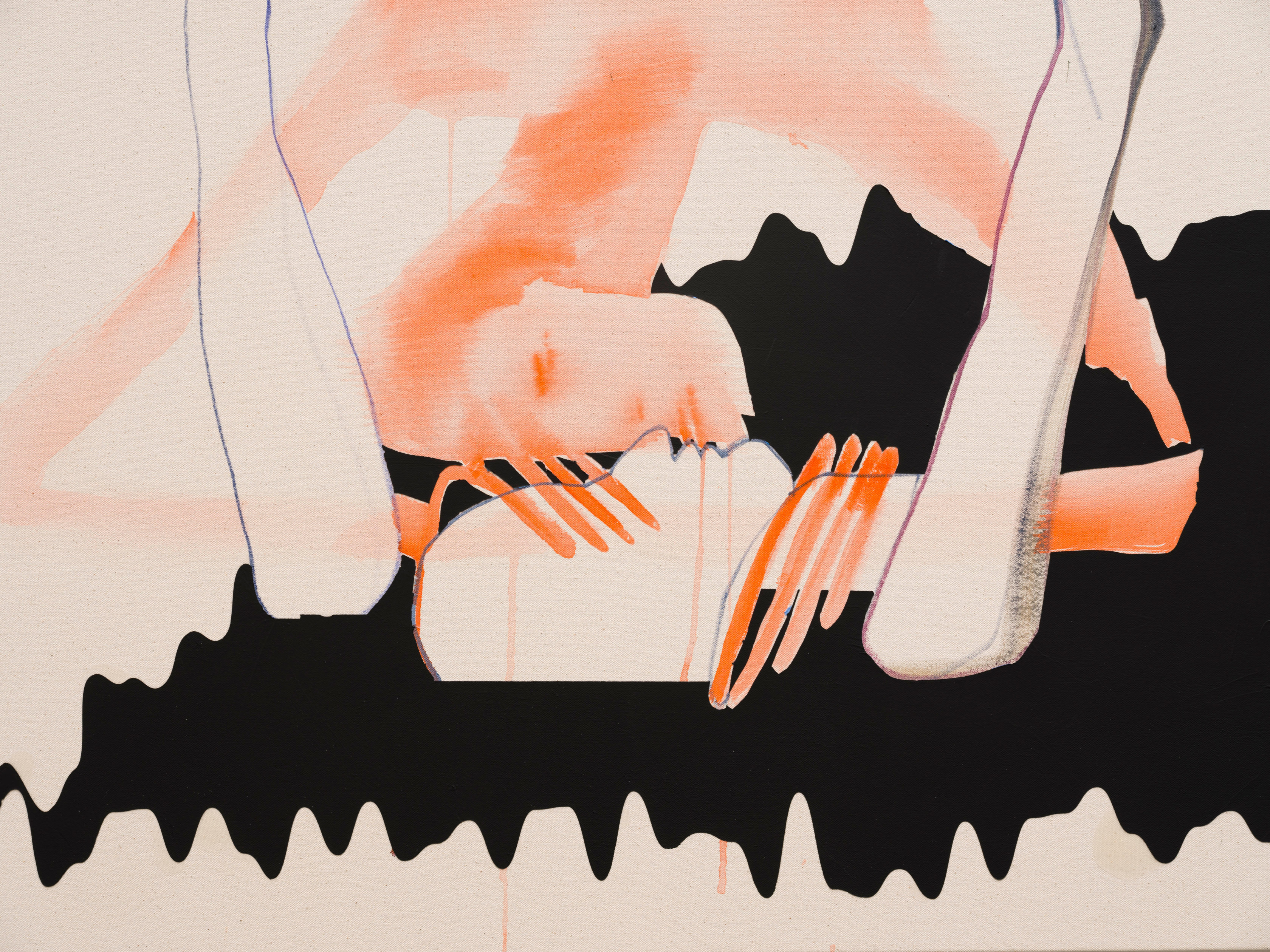 Christina Quarles Yew Don' Wanna Pick From My Apple Tree2021 Acrylic on canvas 139.7 x 218.4 x 5.1 cm 55...