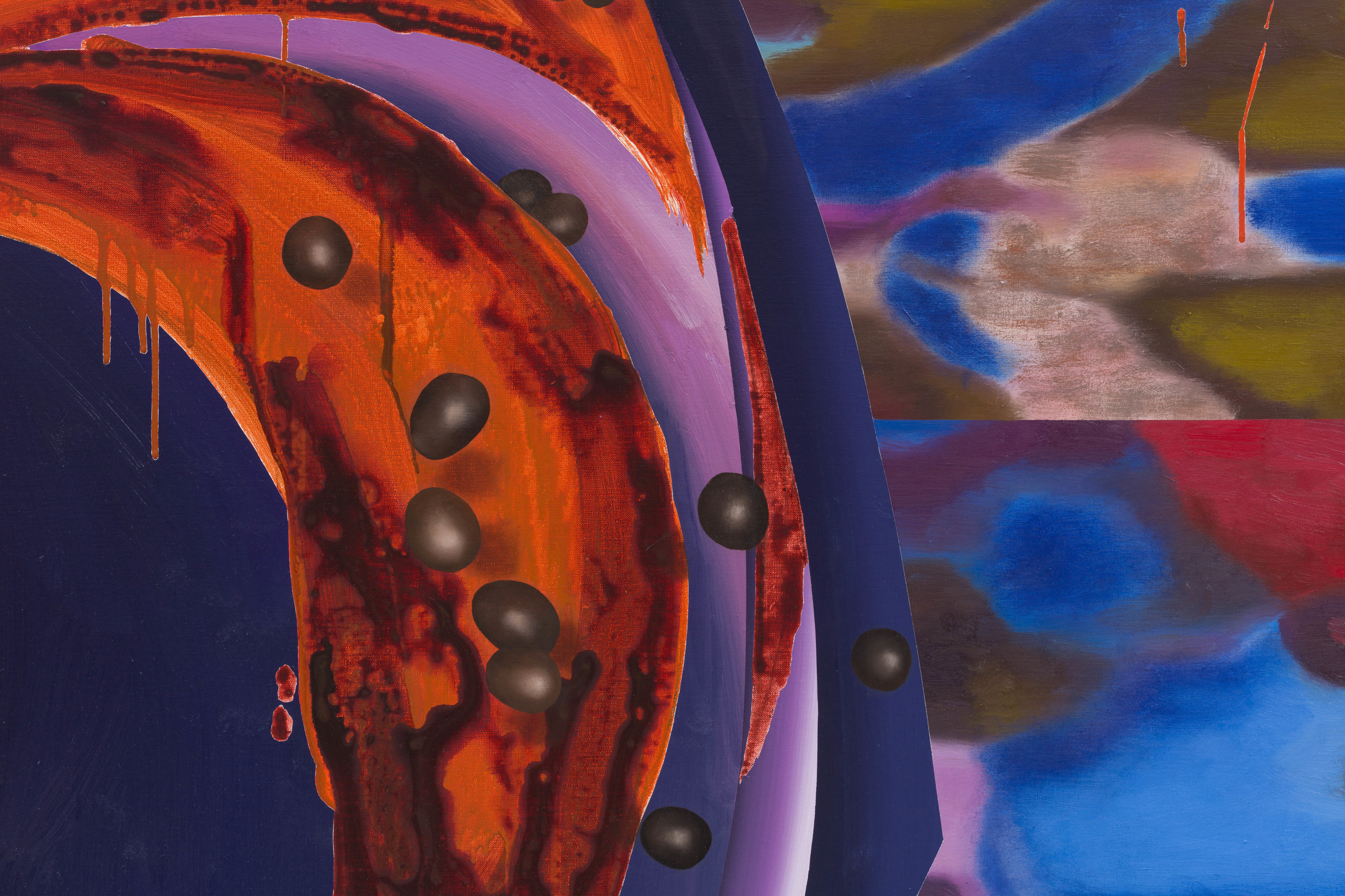 Vivien Zhang Untitled (Quadrants)2024 Acrylic and oil on linen 190 x 220 cm 74 3/4 x 86 5/8 in