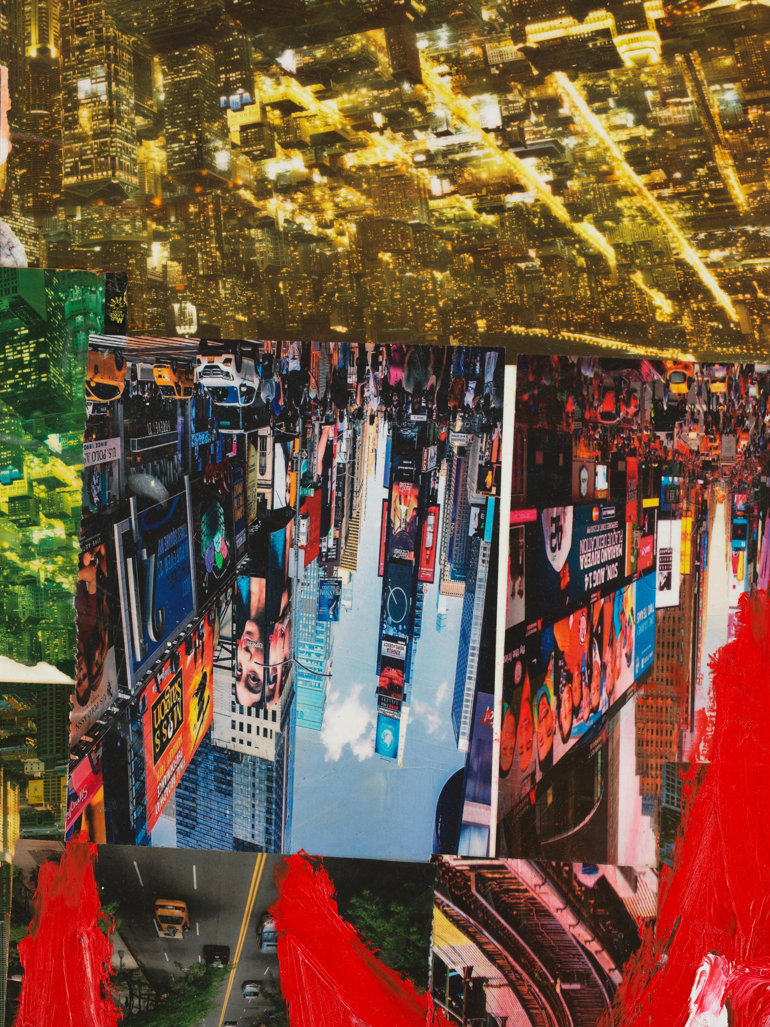 Gerasimos Floratos Untitled2021 Oil, acrylic and collage on canvas 121.9 x 121.9 cm 48 x 48 in