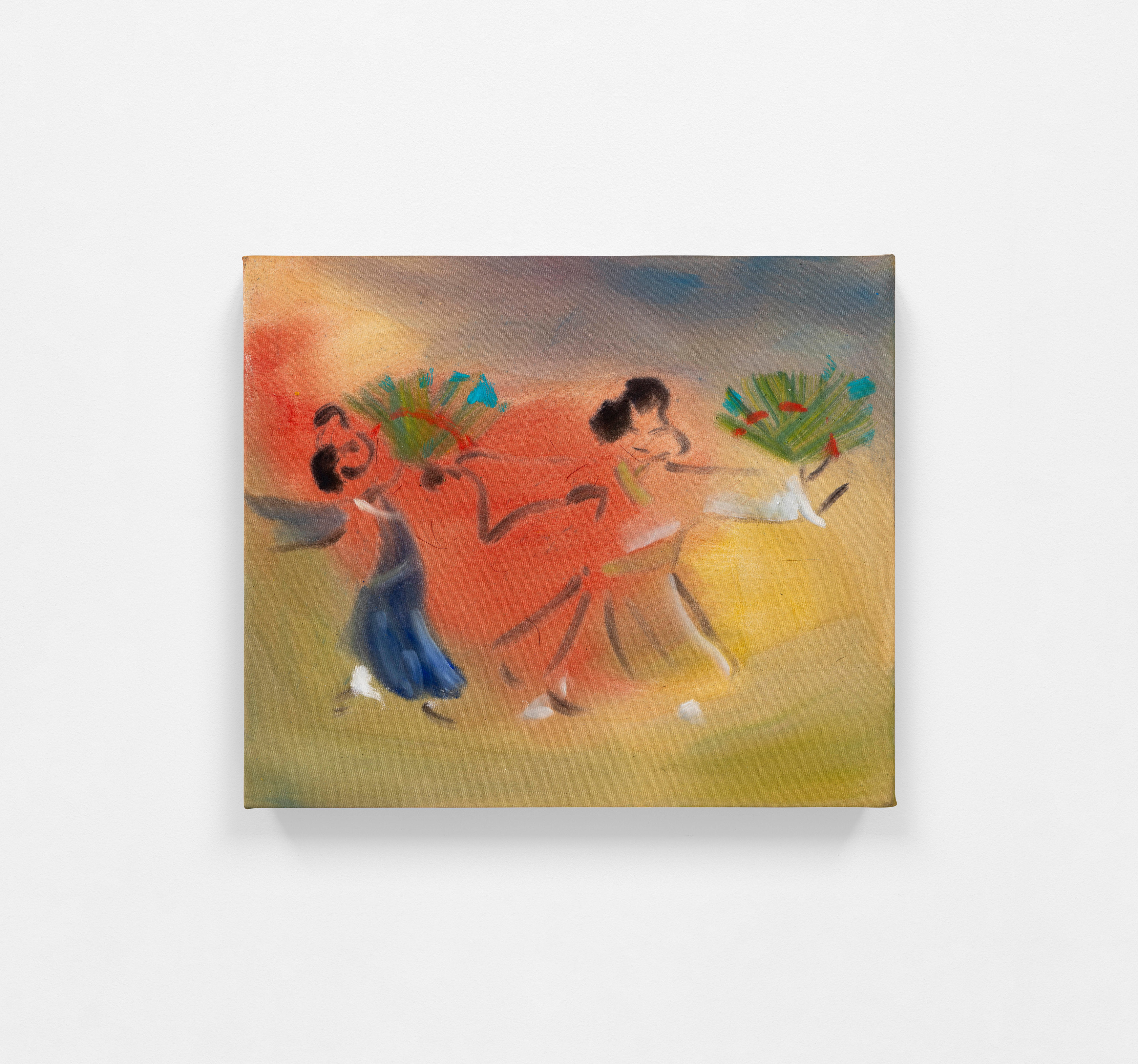 Sophie von Hellermann Two Fans2025 Acrylic on canvas 61 x 71 cm 24 x 28 in