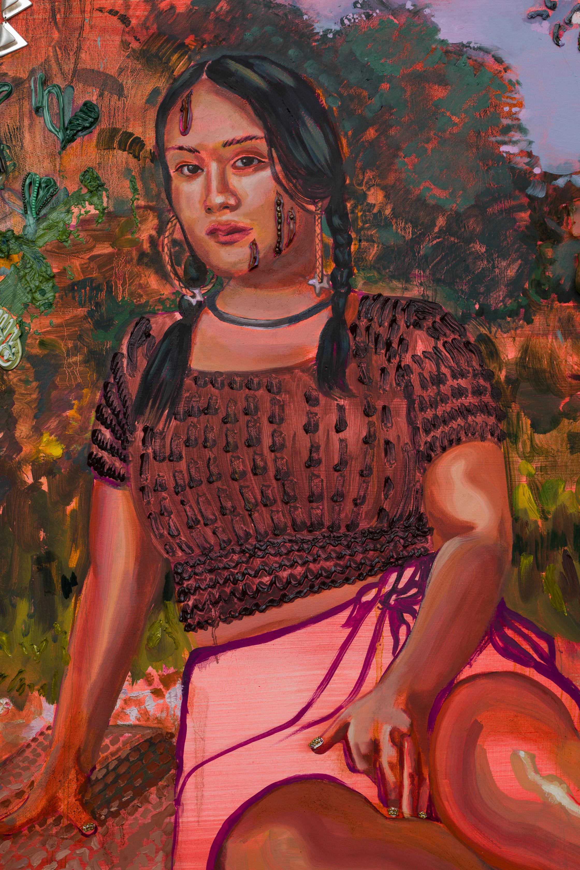 Gisela McDaniel, Na'rosa (to make pink), 2025