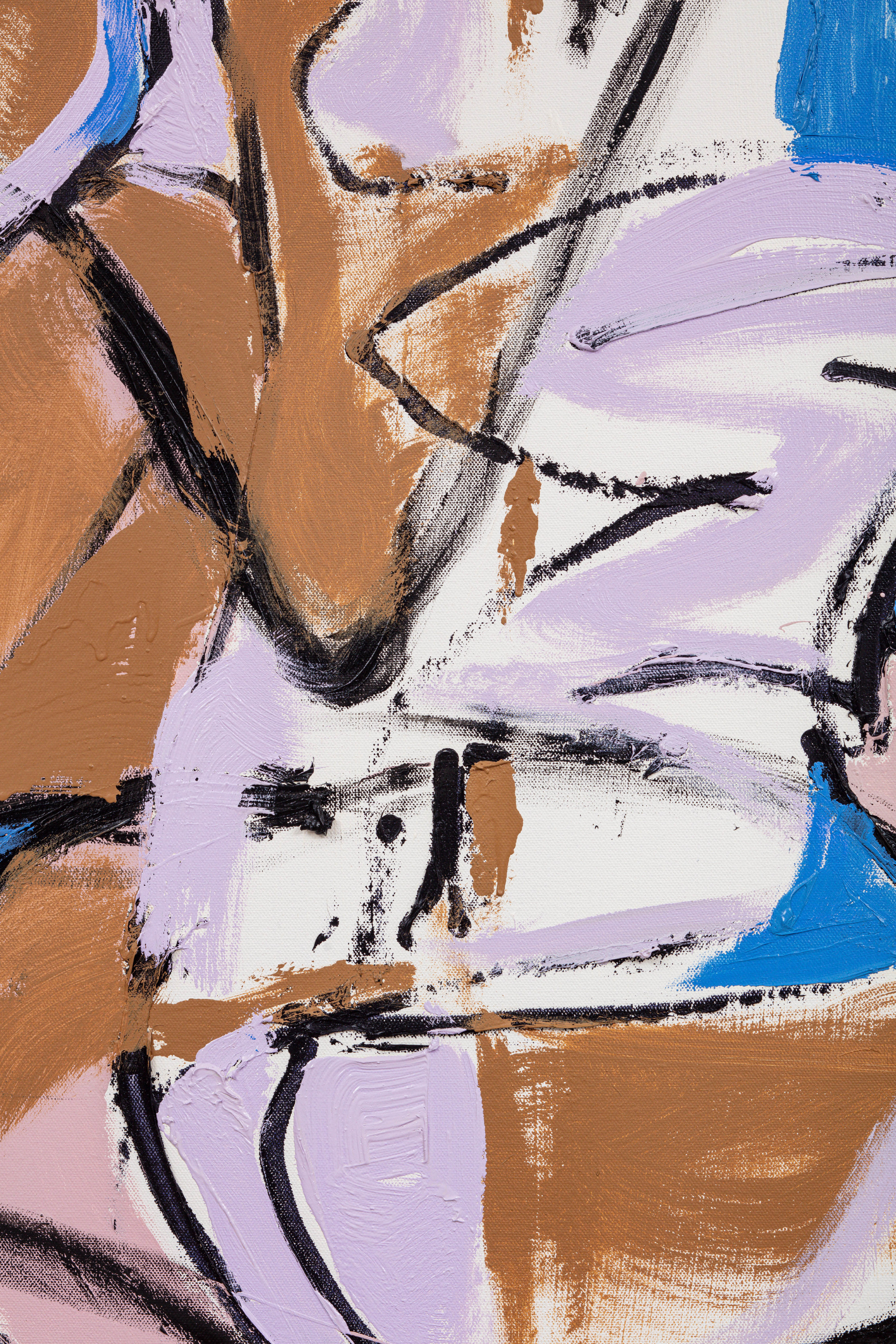 Gerasimos Floratos Scraptitude2024 Oil and acrylic on canvas 152.4 x 152.4 cm 60 x 60 in