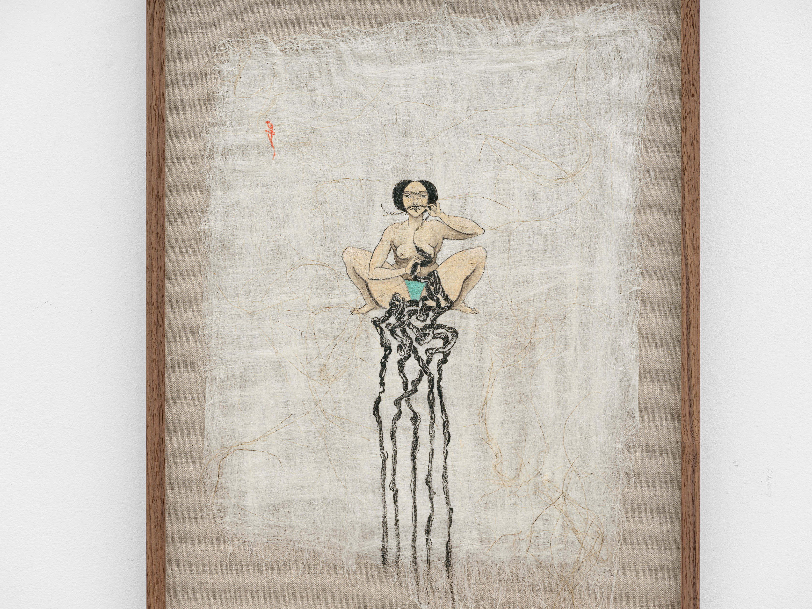 Hayv Kahraman, Moustache-gut-brain axis, 2021