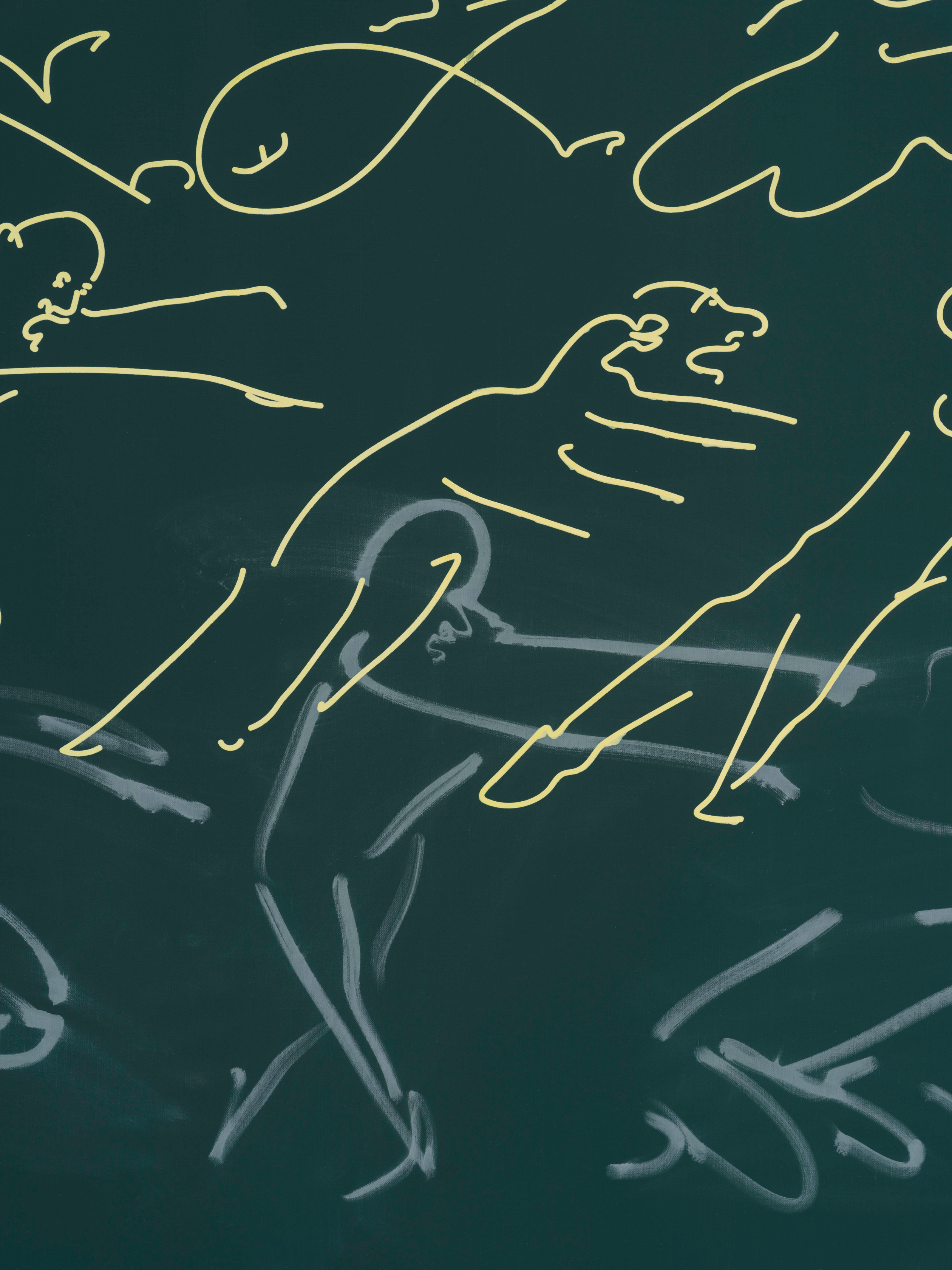 Tala Madani, Blackboard (Wiped), 2024