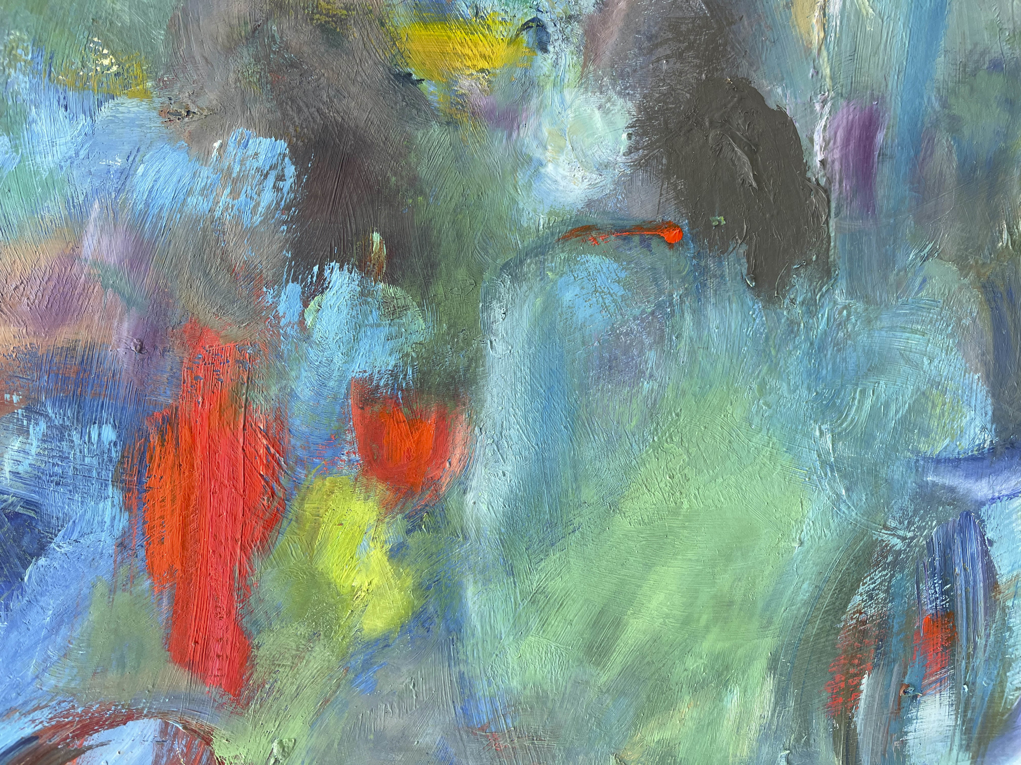 Sabine Moritz Clouds I2020 Oil on paper 100 x 100 cm 39 3/8 x 39 3/8 in