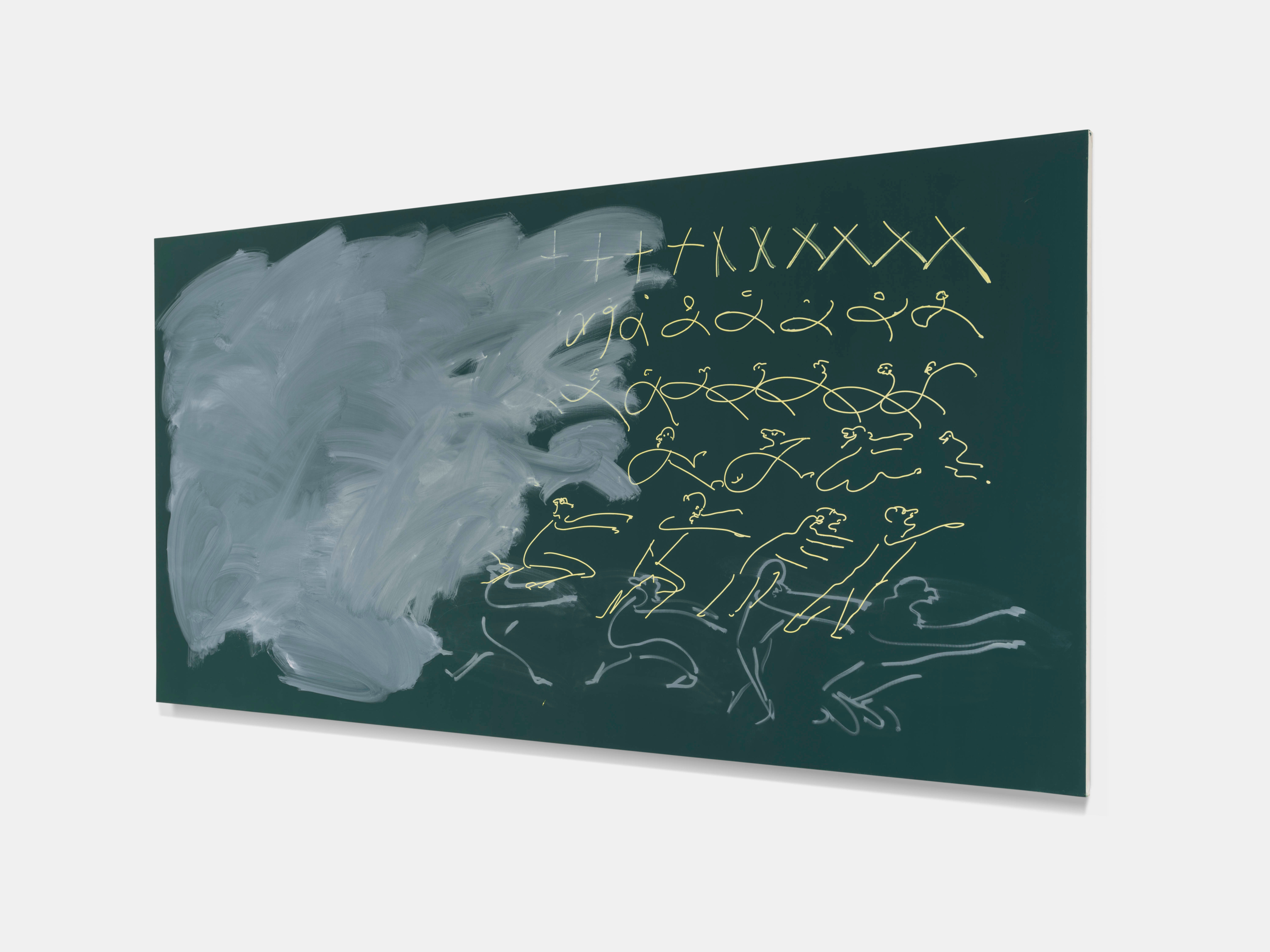 Tala Madani, Blackboard (Wiped), 2024
