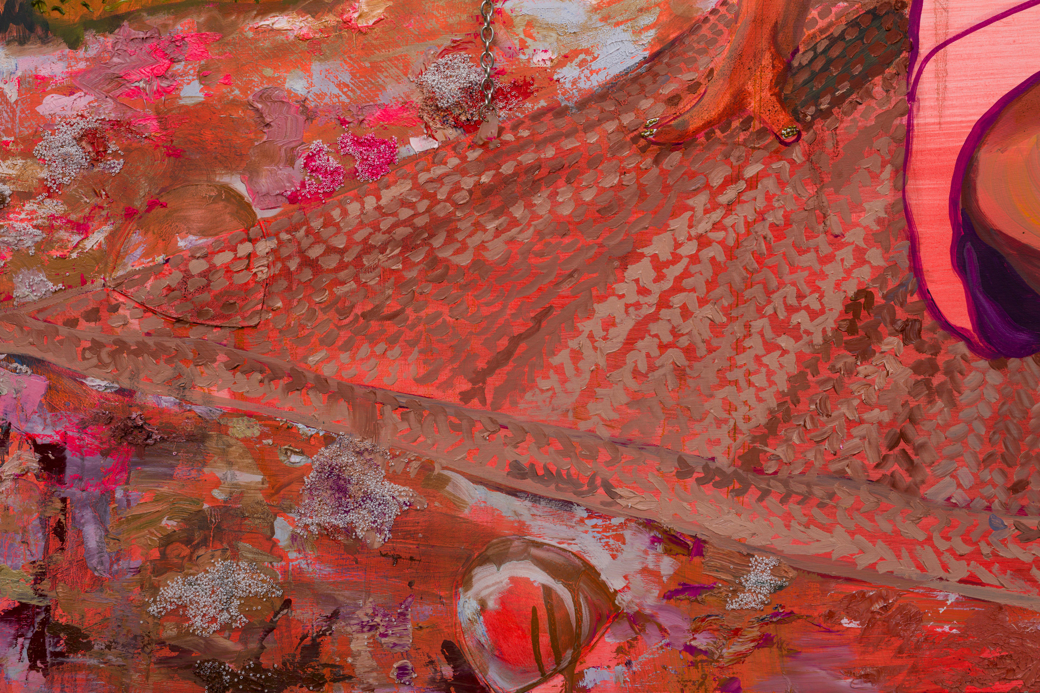 Gisela McDaniel, Na'rosa (to make pink), 2025