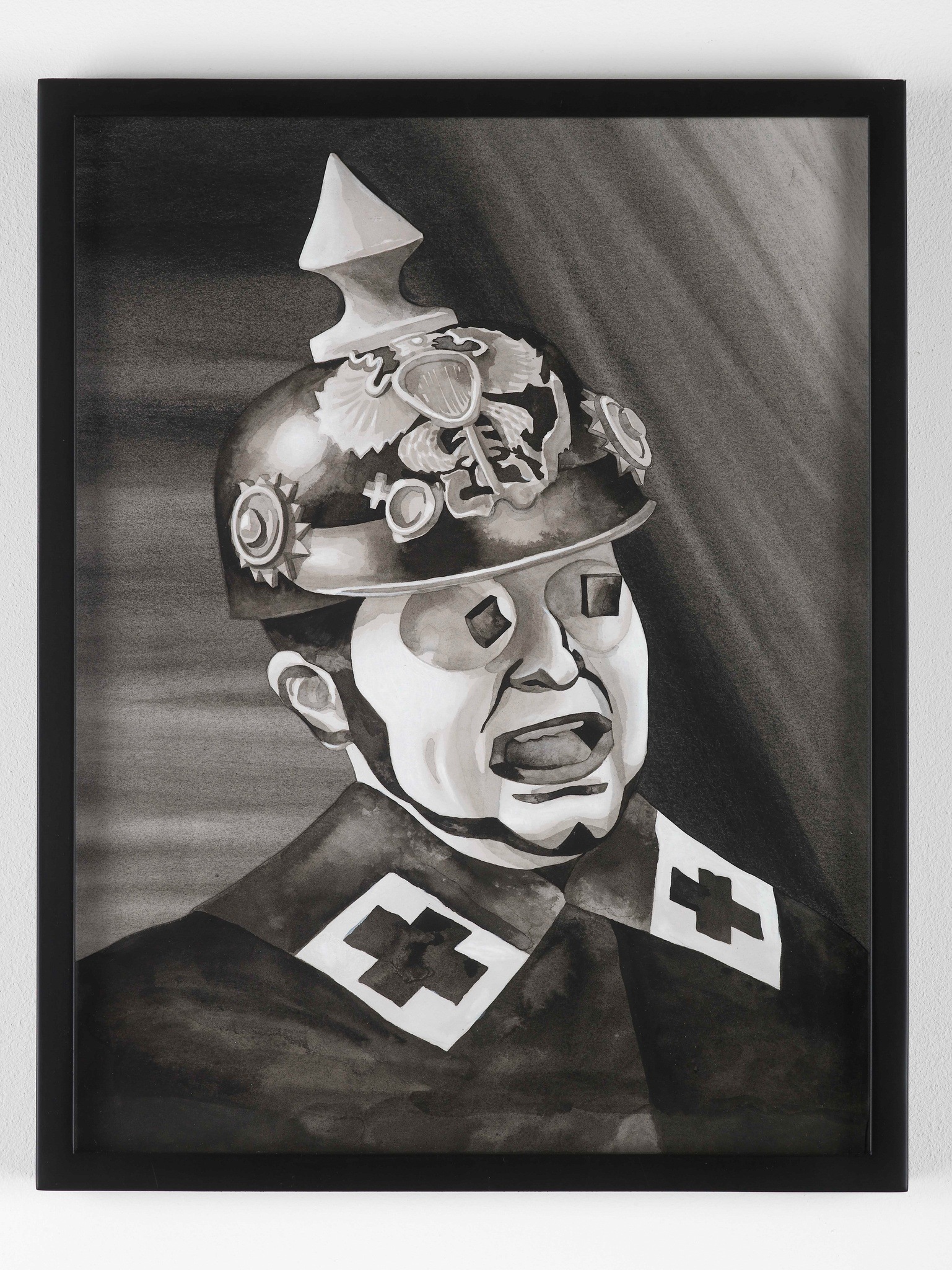 Mary Reid Kelley & Patrick Kelley Medical Officer2010 Ink, acrylic and charcoal on paper 12 1/2 x 9 1/2