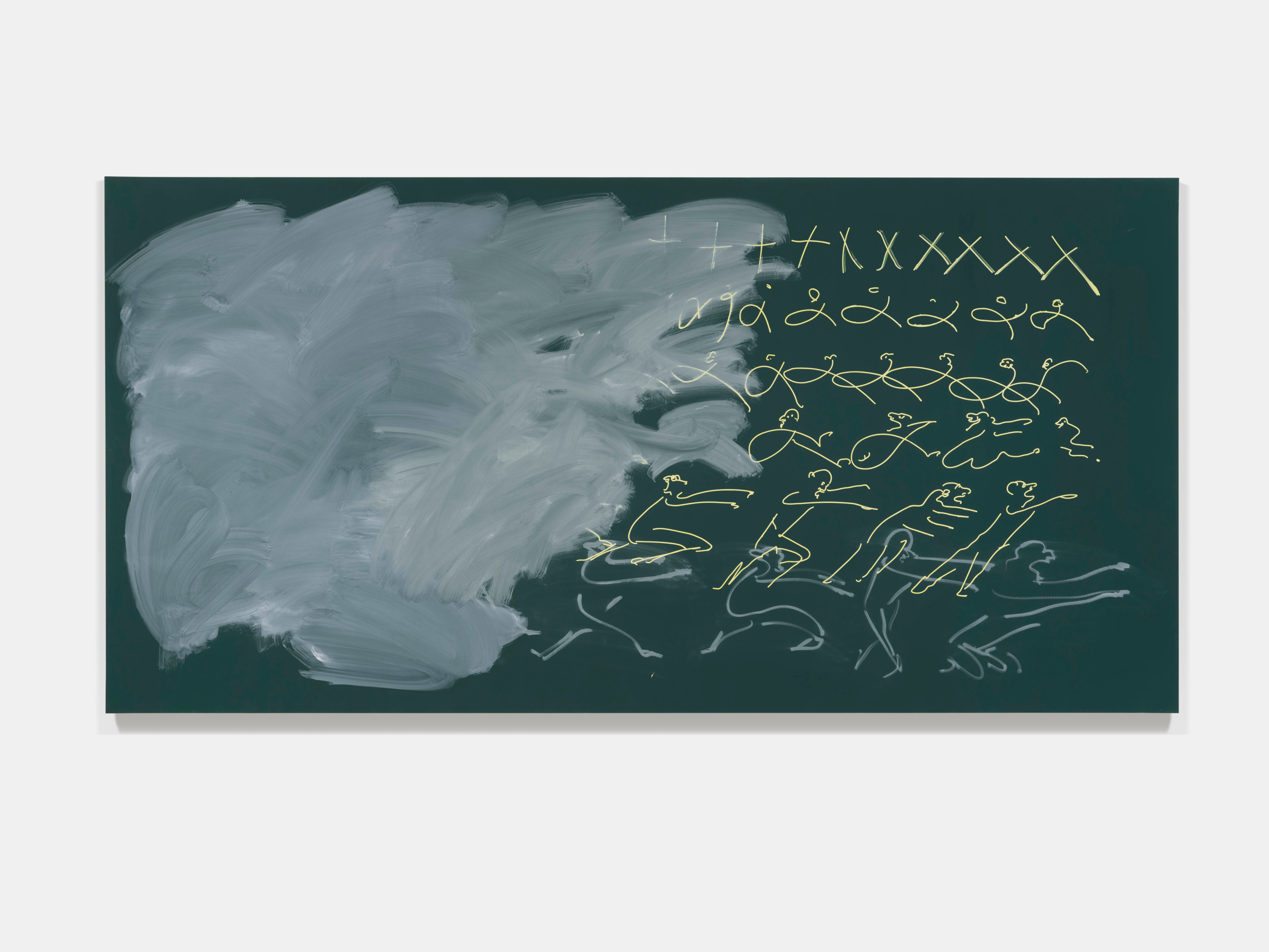 Tala Madani, Blackboard (Wiped), 2024
