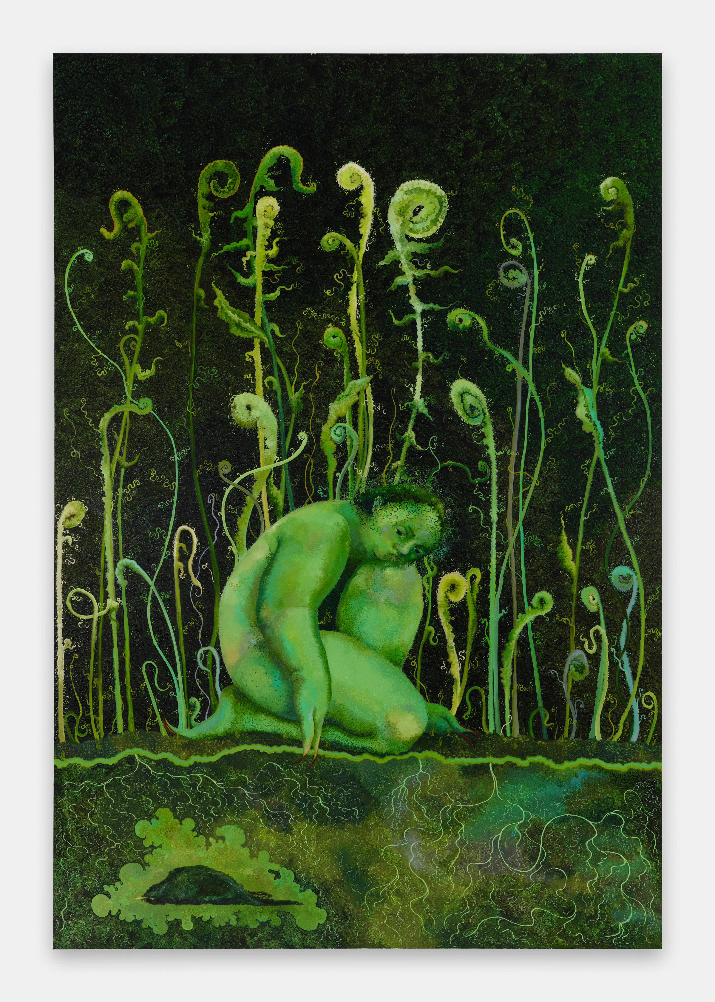 Georg Wilson The Awakening2025 Oil on panel 250 x 170 cm 98 3/8 x 66 7/8 in