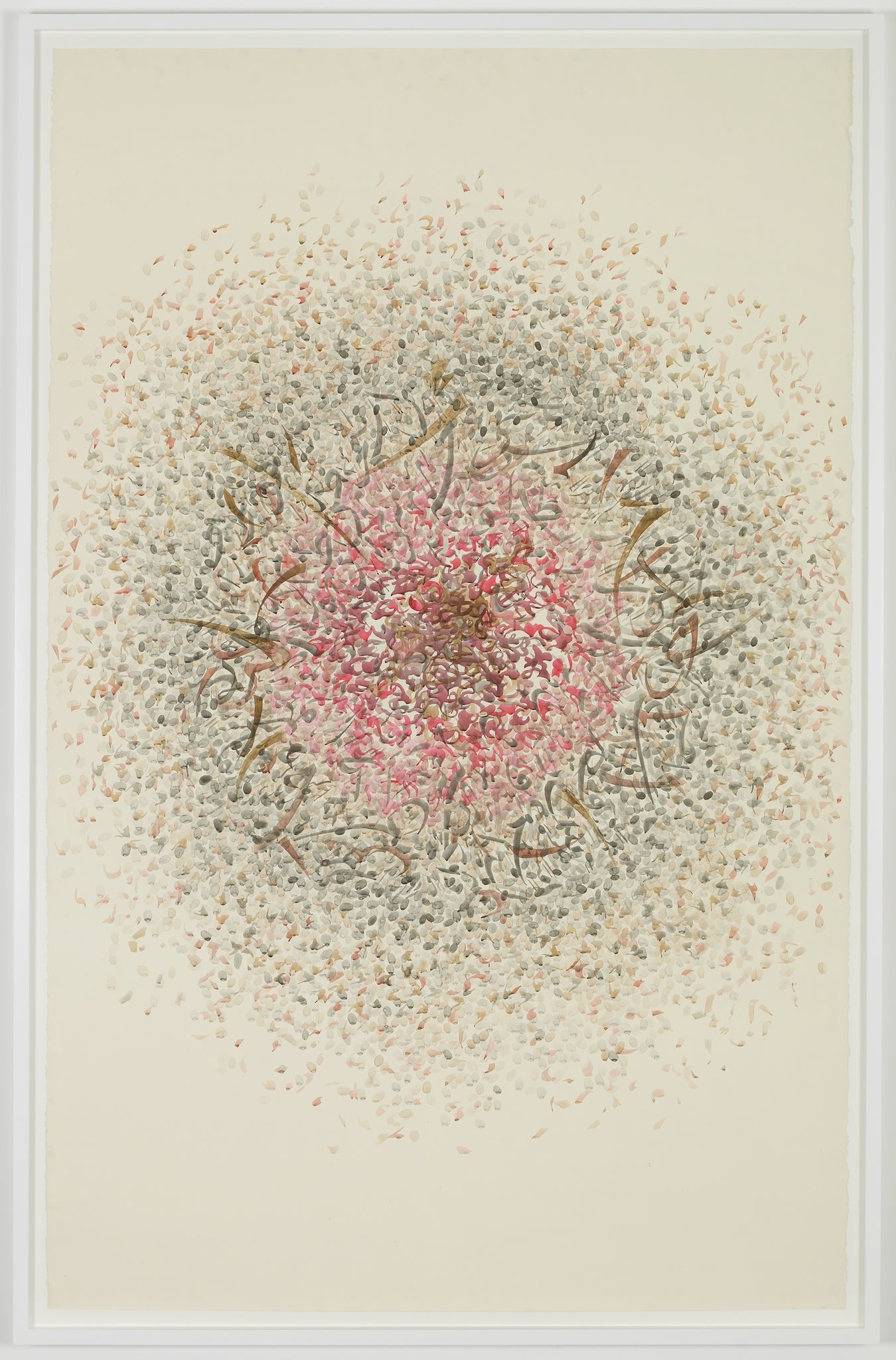 Shahzia Sikander Reduction2013 Ink, gouache on hand prepared paper 129.5 x 208.3 cm 142.2 x 219.7 x 6.4 cm