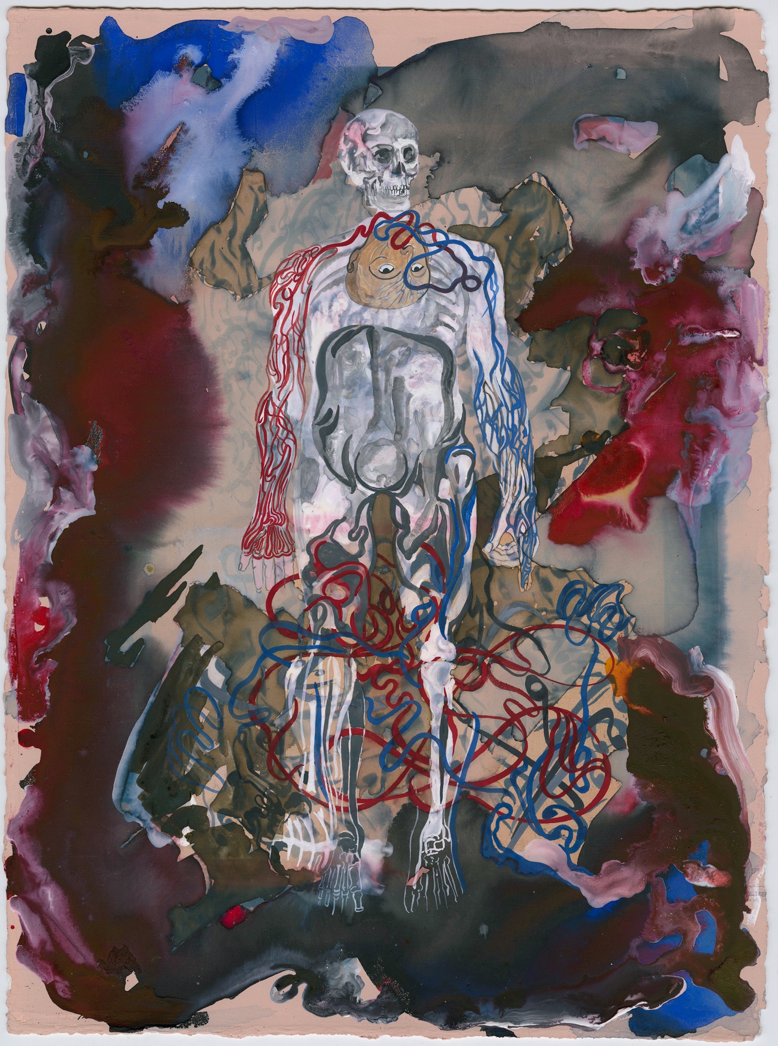 Shahzia Sikander Arteries and Artillery2009 Ink, gouache and graphite on prepared paper 38.1 x 28.6 cm