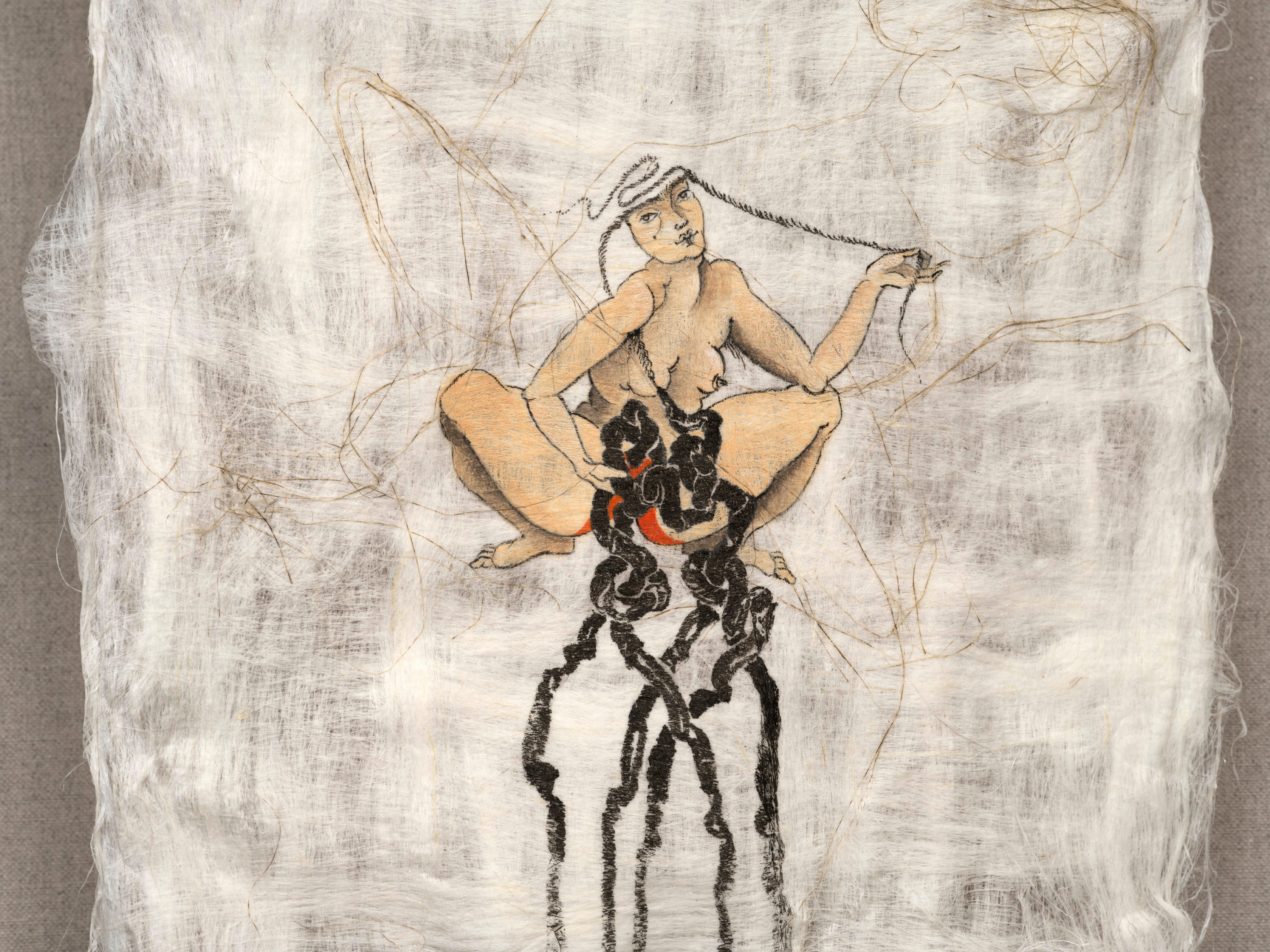 Hayv Kahraman, Eyebrow-gut-brain axis, 2021