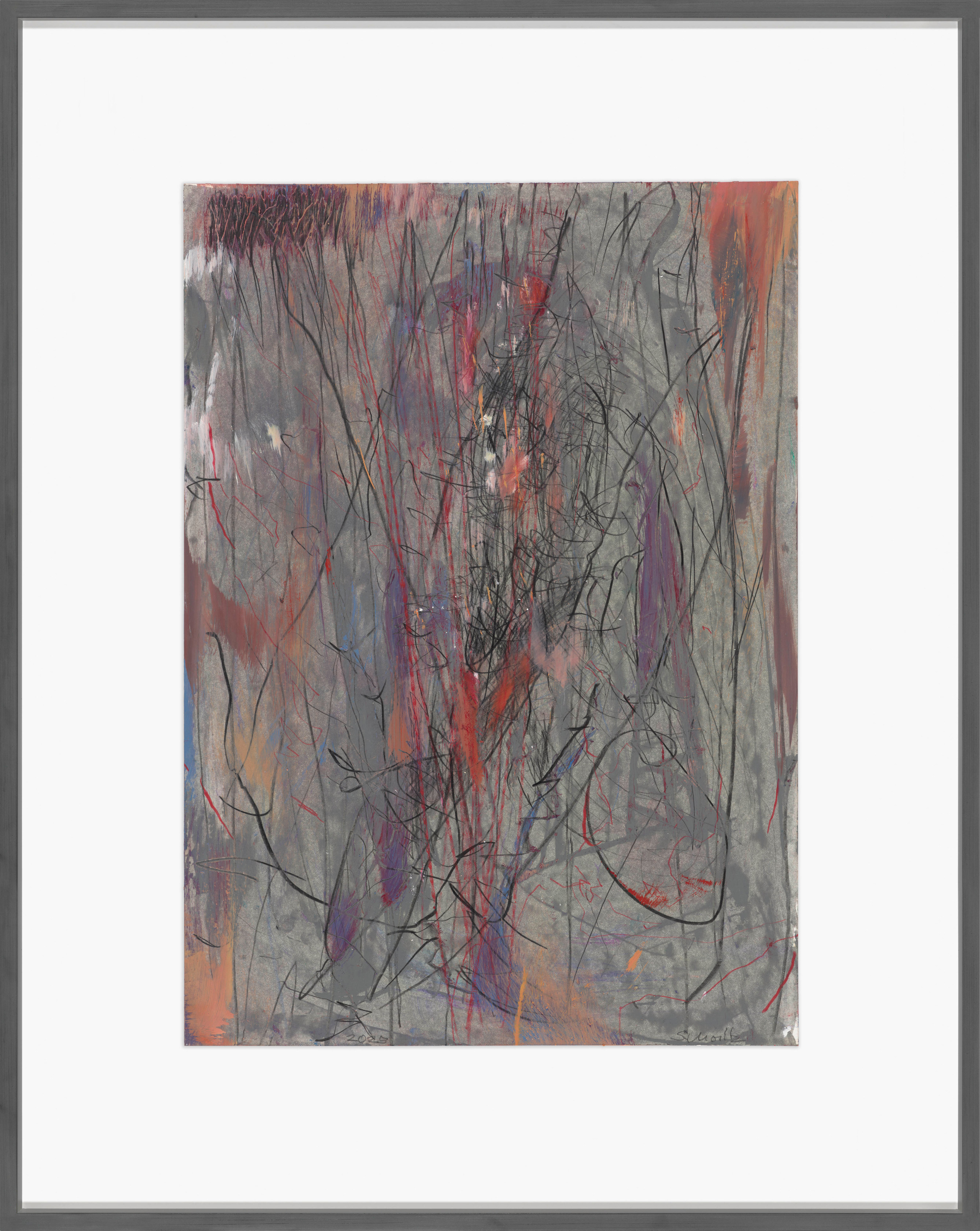 Sabine Moritz Arrival I2025 Crayon and oil on paper Unframed: 38 x 27 cm 15 x 10 5/8 in Framed:...