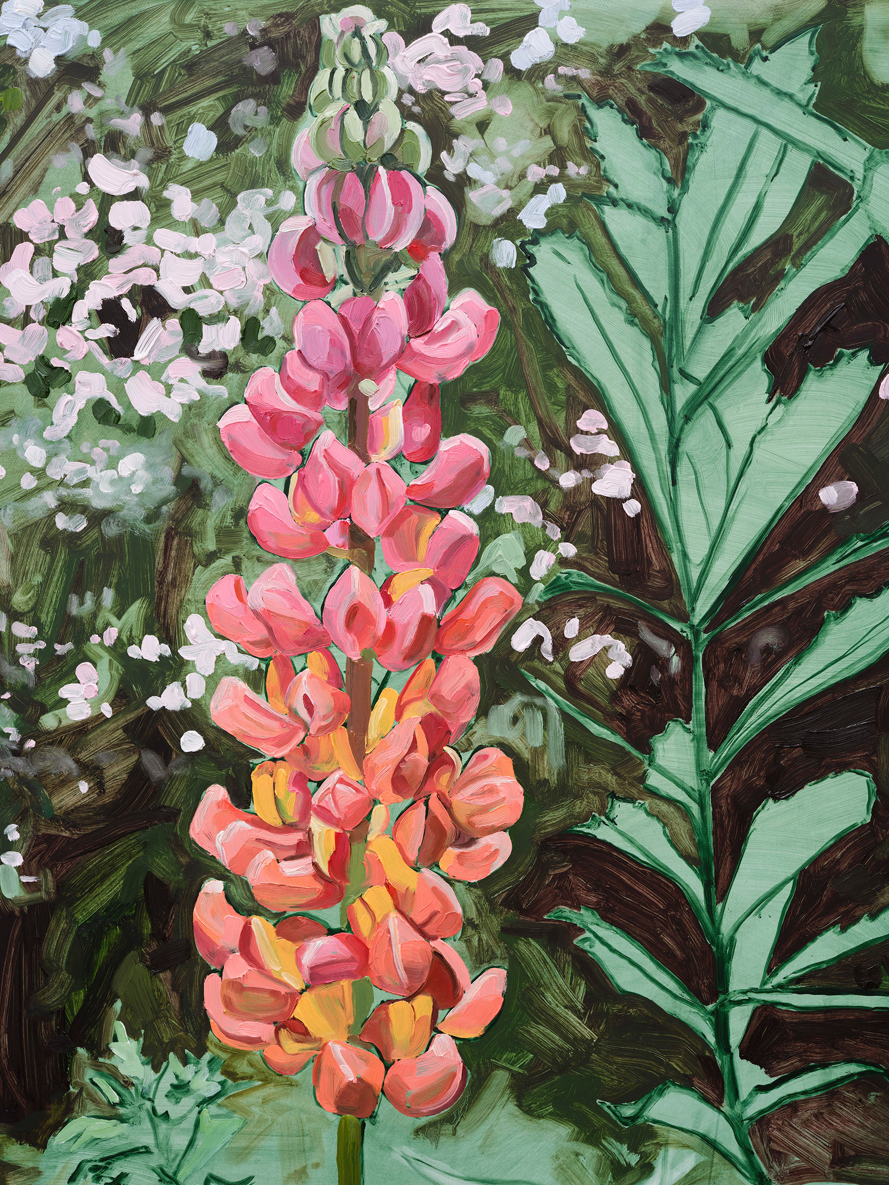 Jordan Casteel Lupine2024 Oil on canvas 127 x 101.6 x 3.6 cm 50 x 40 x 1 3/8 in