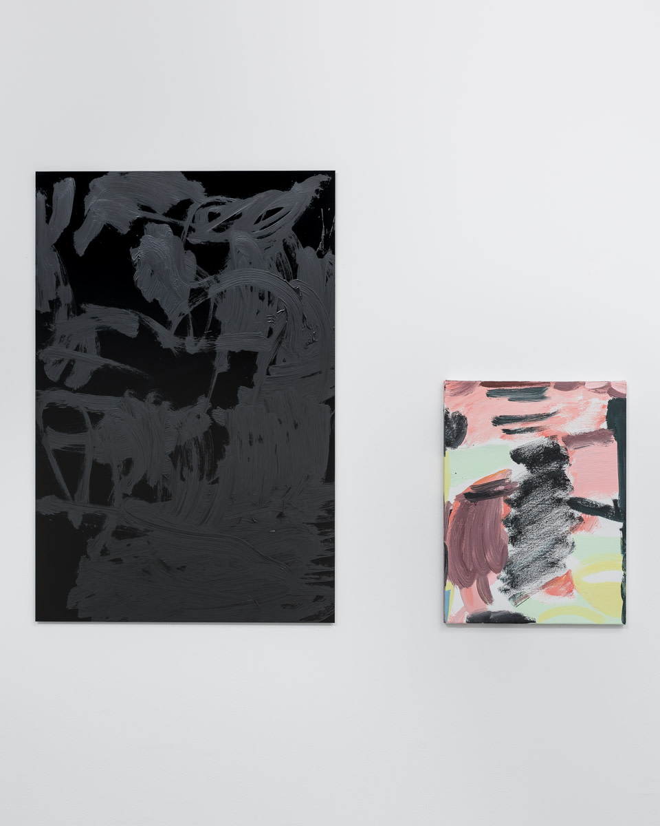 Mary Ramsden Invisible Solid2017 Oil on dibond aluminium panel, oil on canvas 75 x 50, 40 x 30 cm