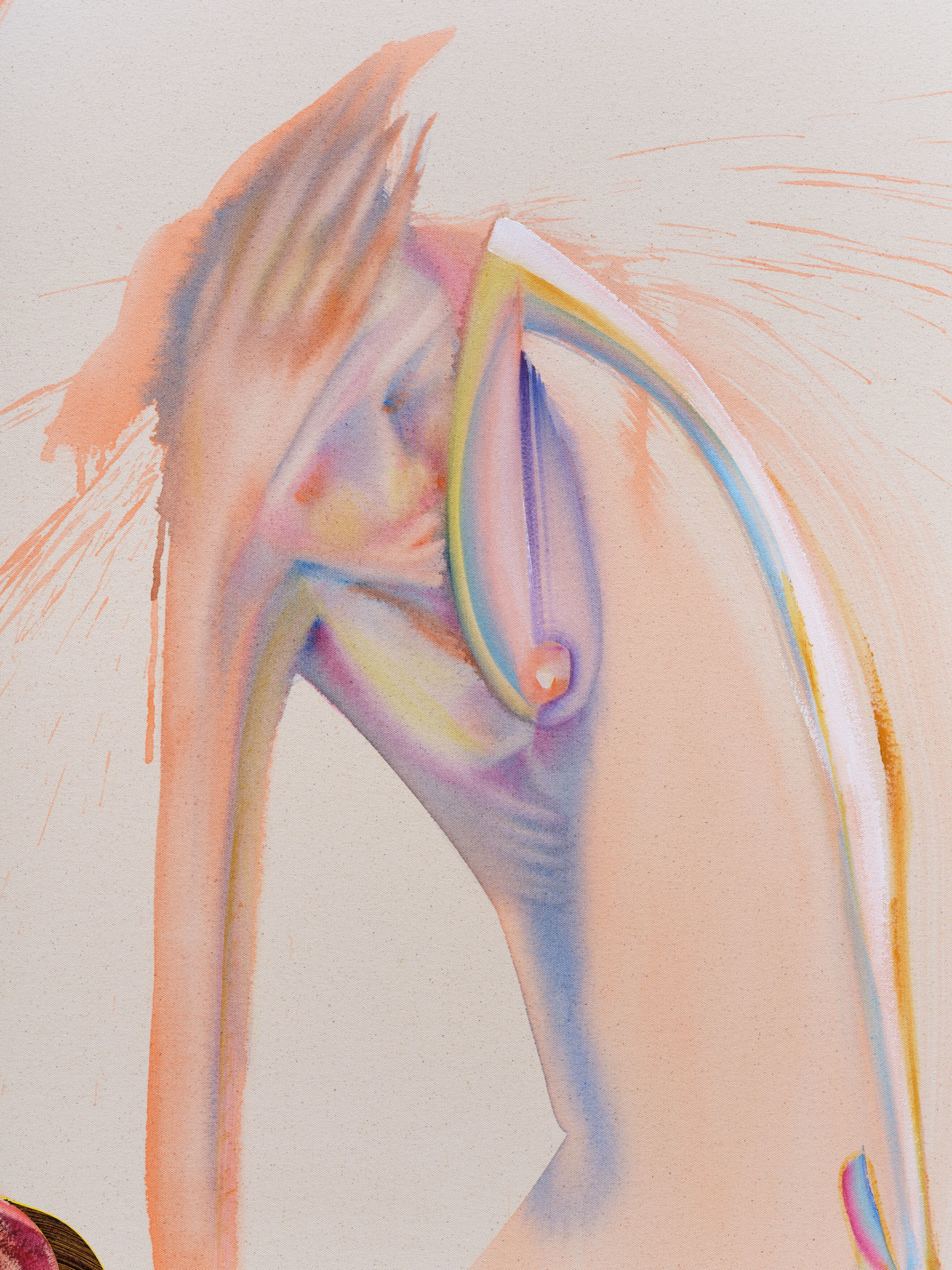 Christina Quarles Slick2022 Acrylic on canvas 195.6 x 243.8 x 5.1 cm 77 x 96 x 2 in