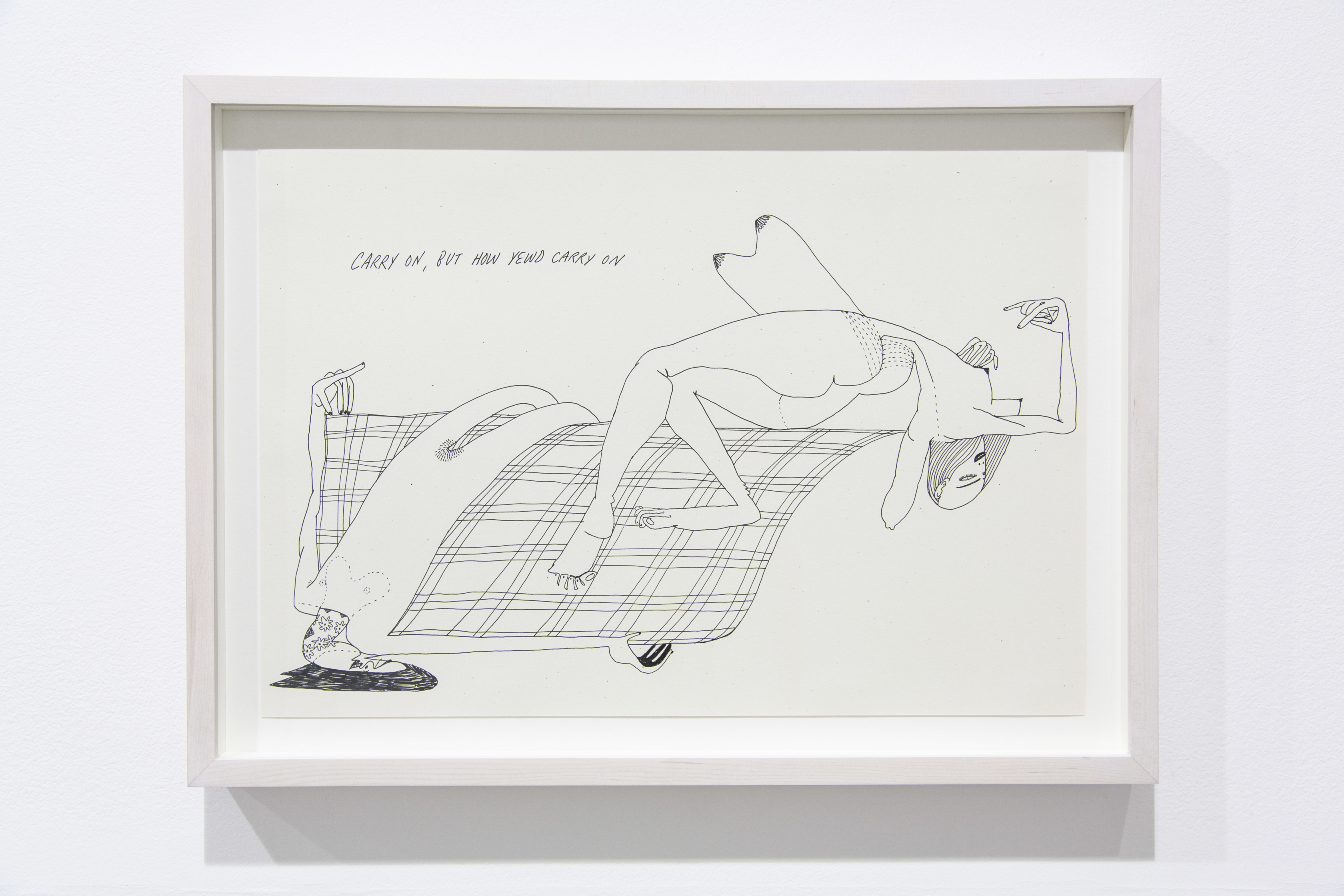 Christina Quarles Untitled (Carry On)2018 Ink on paper 33.02 x 48.26cm 13 x 19 inches