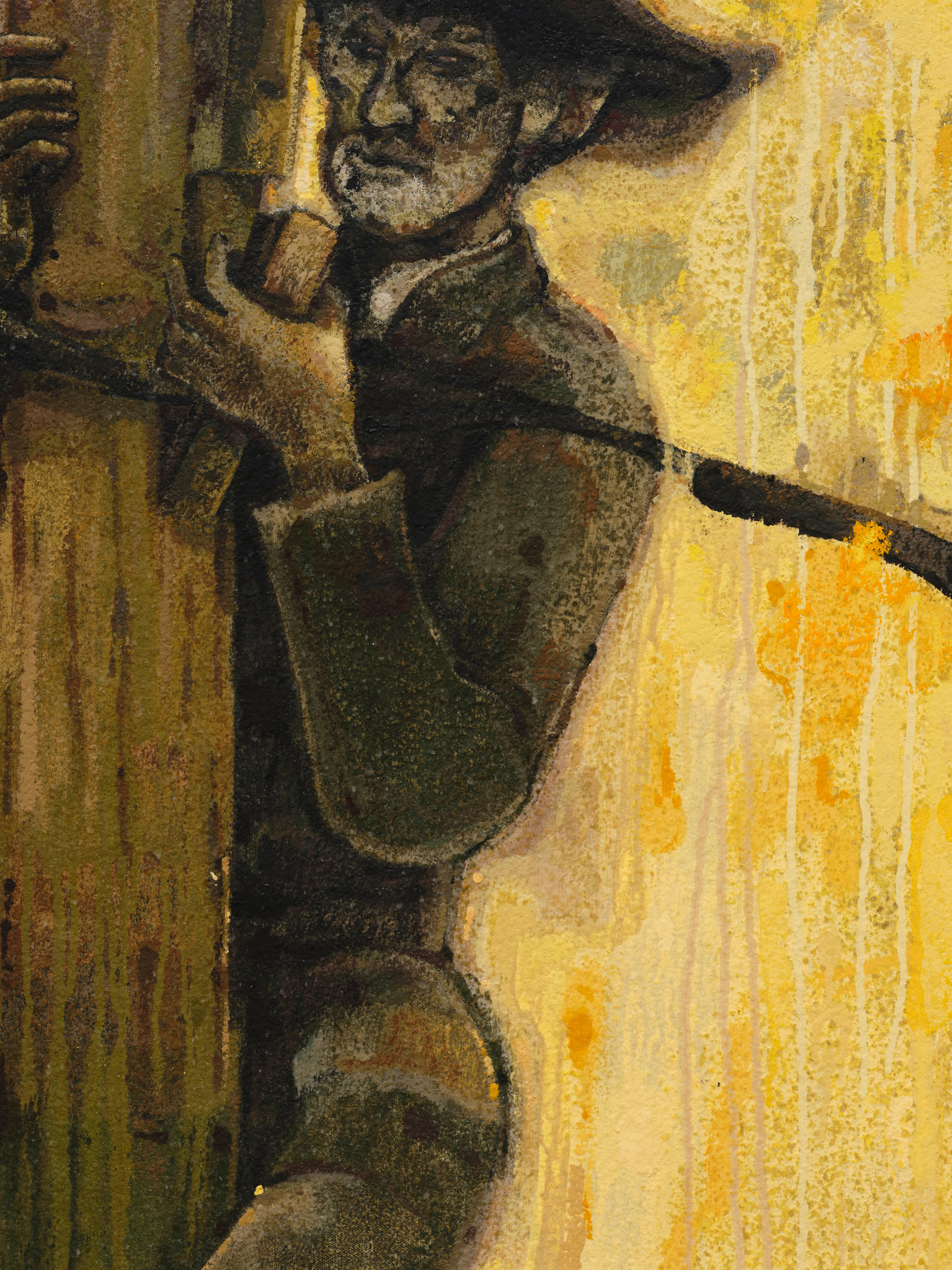 Sedrick Chisom, He was Deceived into Believing that He was Him, Scaling a Telegraph Pole, Fleeing from Igneous Rock, 2025
