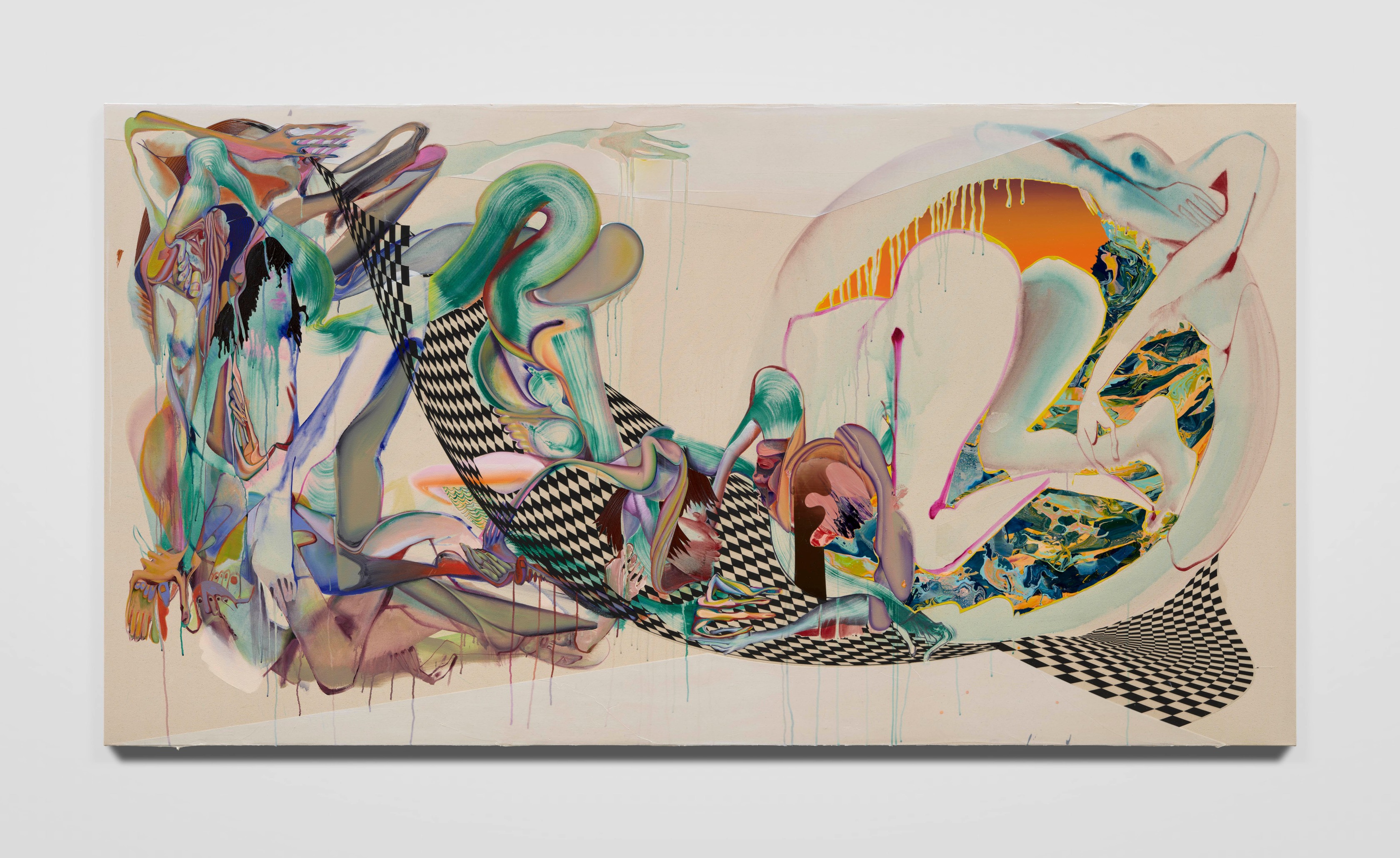 Christina Quarles Eddy2024 - 2025 Acrylic on canvas 177.8 x 330.2 cm 70 x 130 in