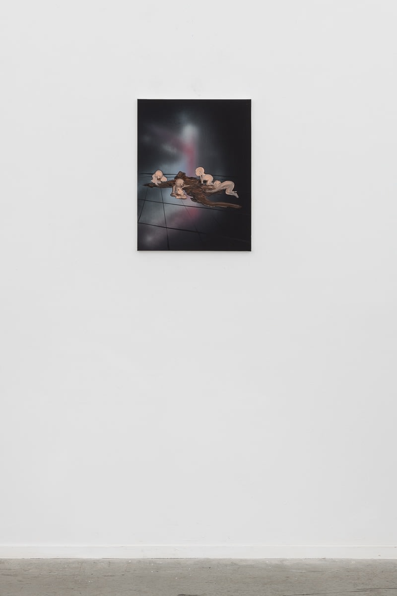 Tala Madani Shit Mom (Access)2019 Oil on linen 61 x 45.7 x 2.5 cm 24 x 18 x 1 in