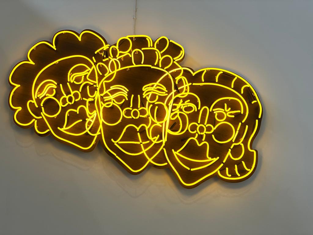 Tschabalala Self, Wash N' Set [Yellow], 2019