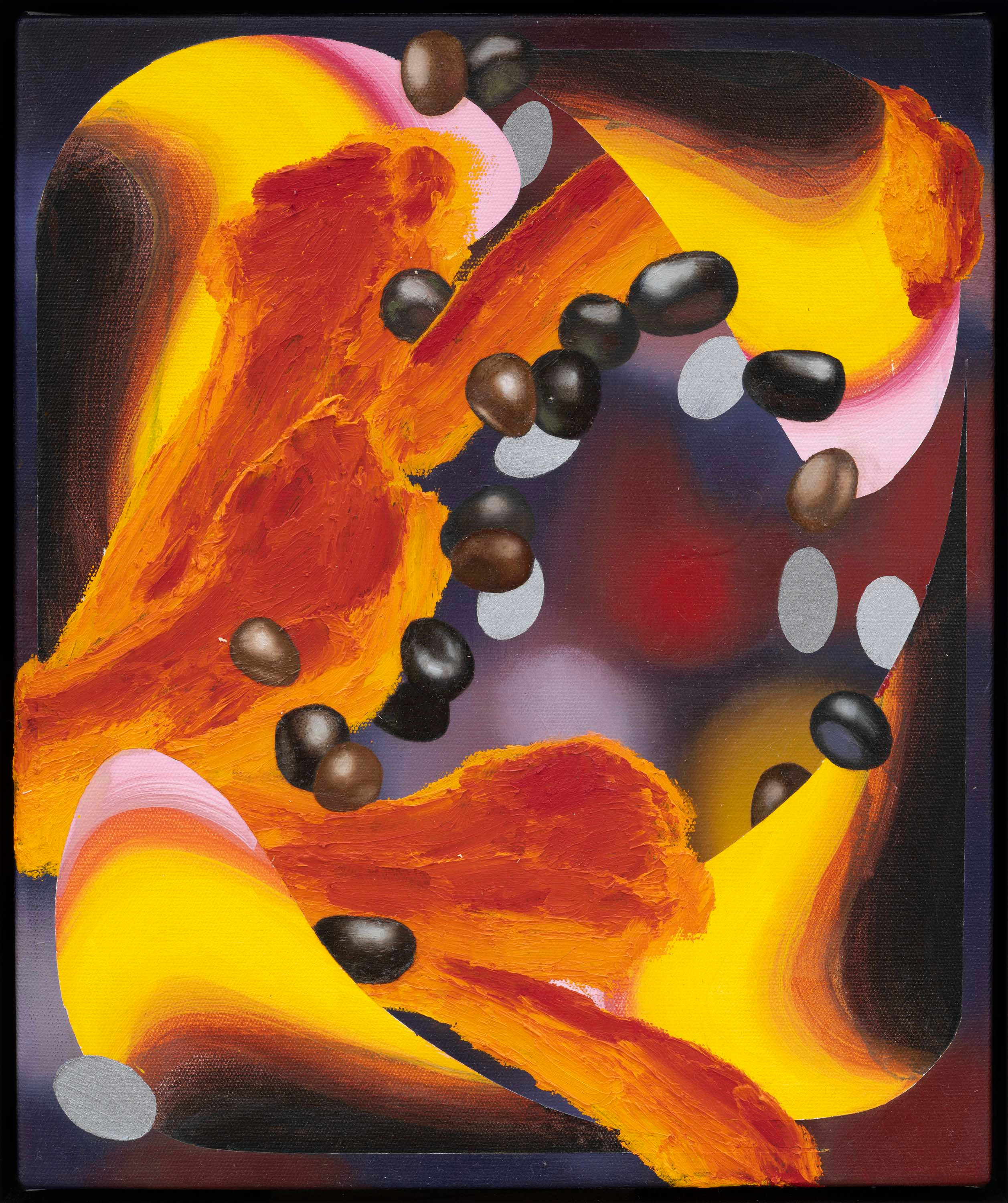 Vivien Zhang Sterculia xi2024 Acrylic and oil on canvas 30.5 x 25.4 x 2.4 cm 12 x 10 x 1...