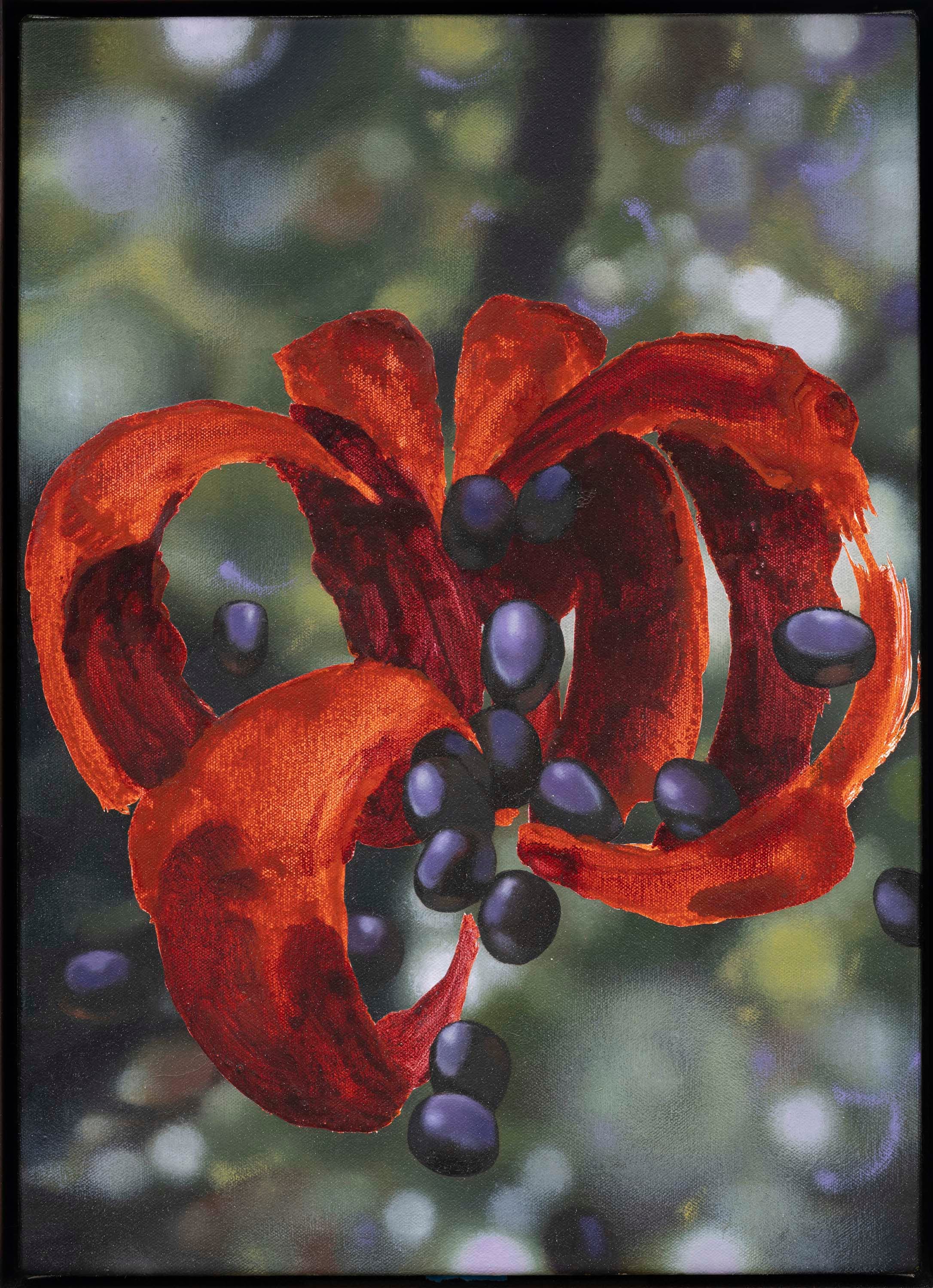 Vivien Zhang Sterculia ix2024 Acrylic and oil on canvas 35.5 x 25.4 x 2.4 cm 14 x 10 x 1...