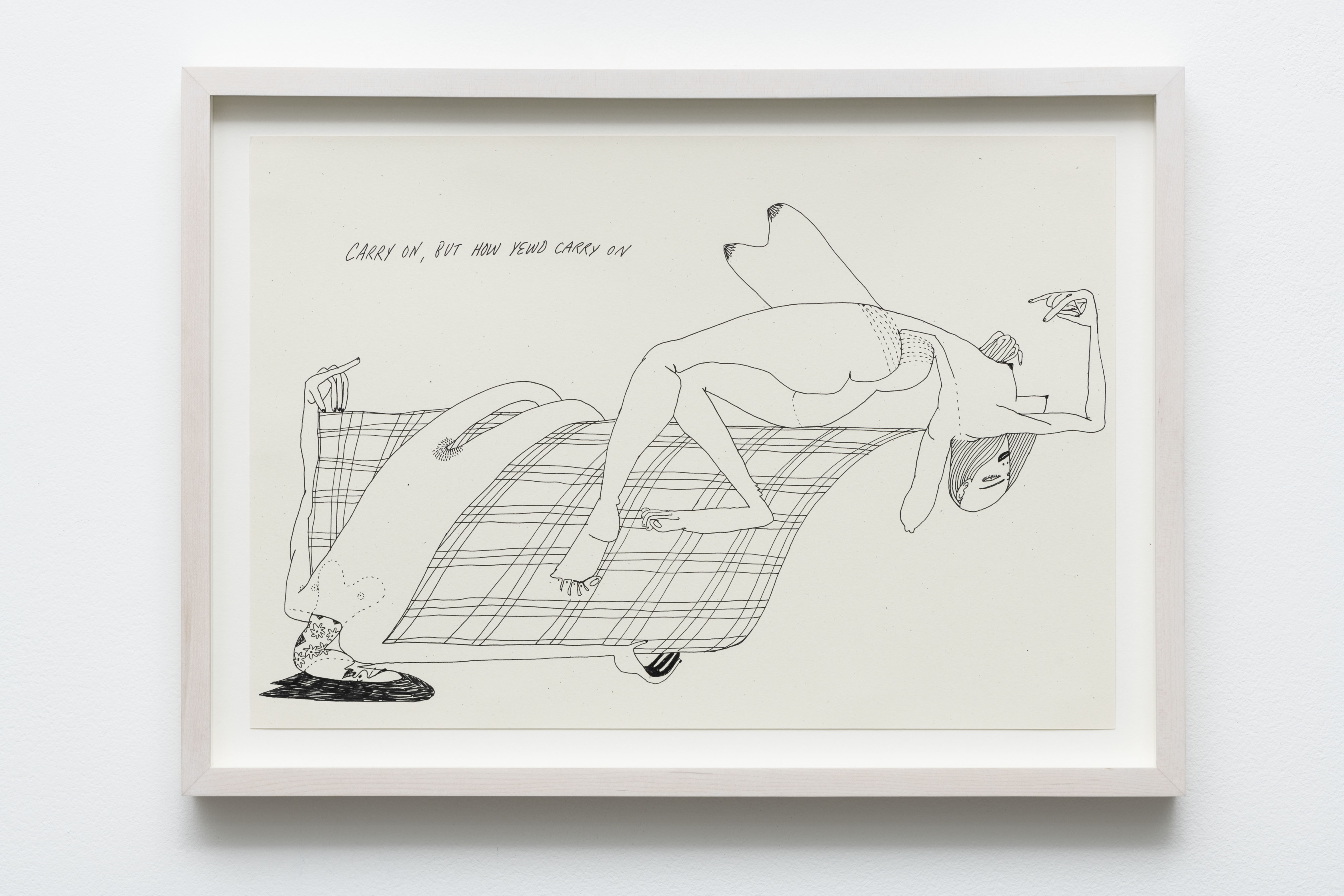 Christina Quarles Untitled (Carry On)2018 Ink on paper 33.02 x 48.26cm 13 x 19 inches