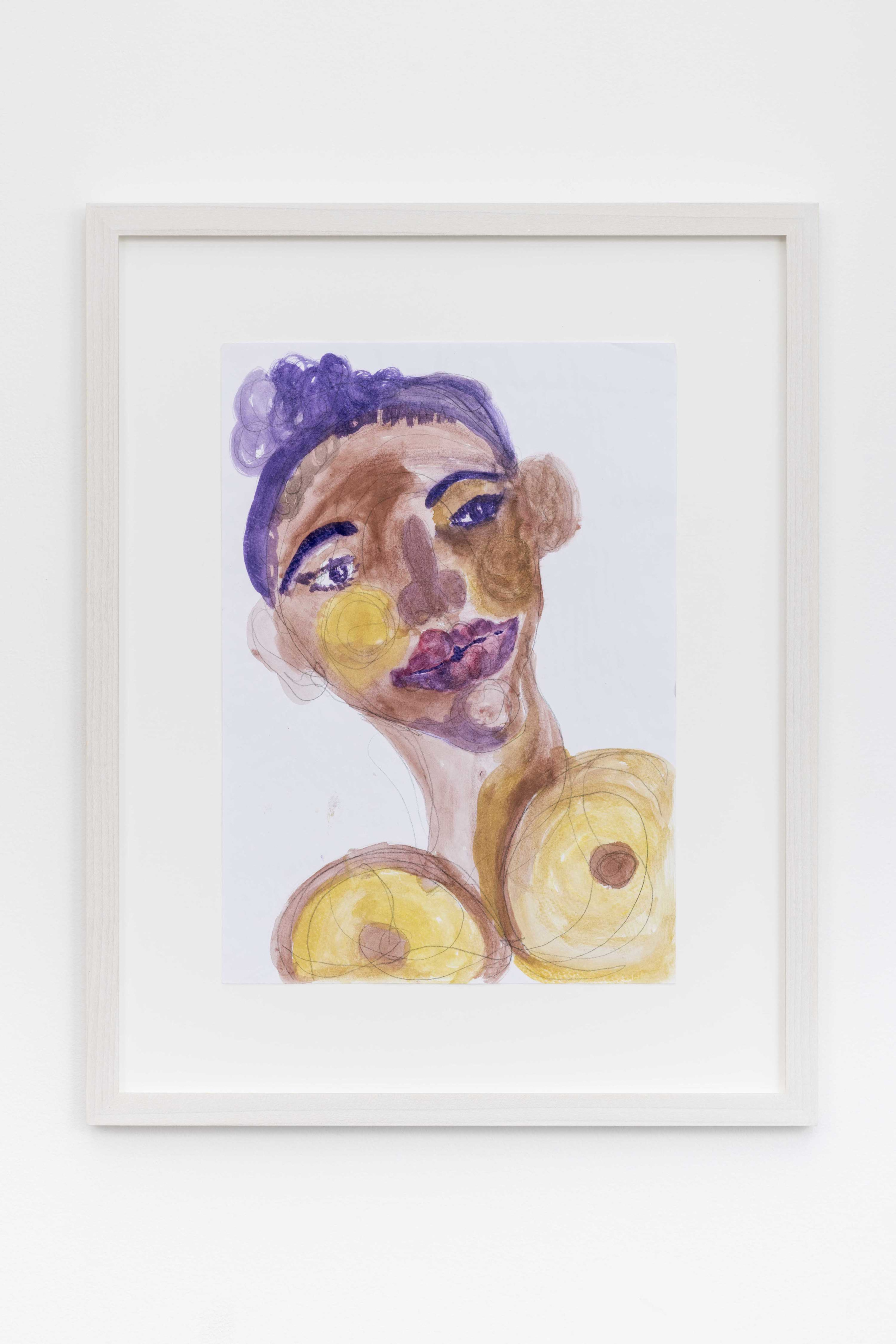 Tschabalala Self, Girl with Boobs, 2018