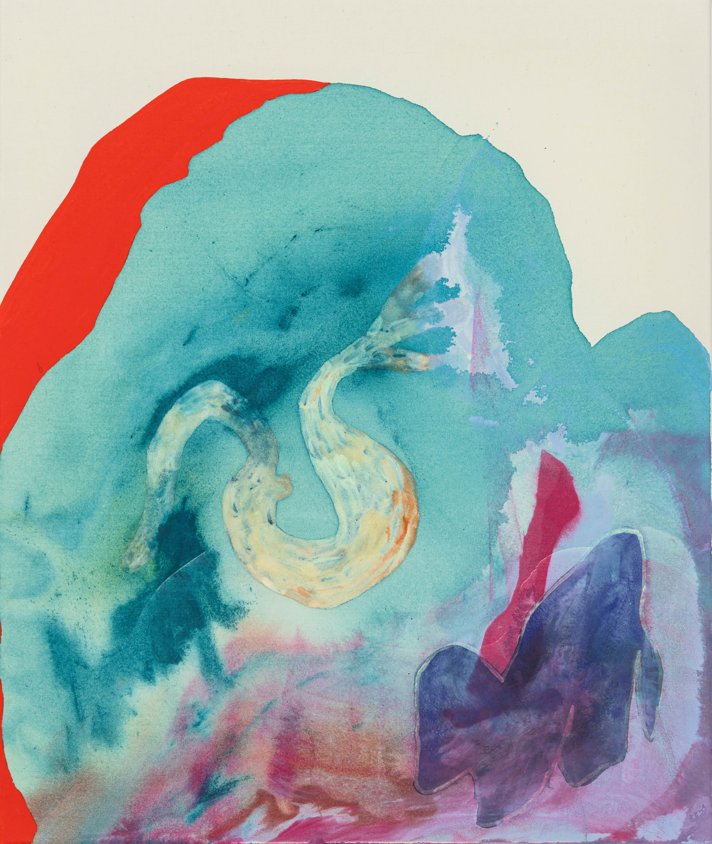 Ragna Bley Wake2022 Acrylic on cotton sailcloth 60 x 50 cm 23 5/8 x 19 3/4 in