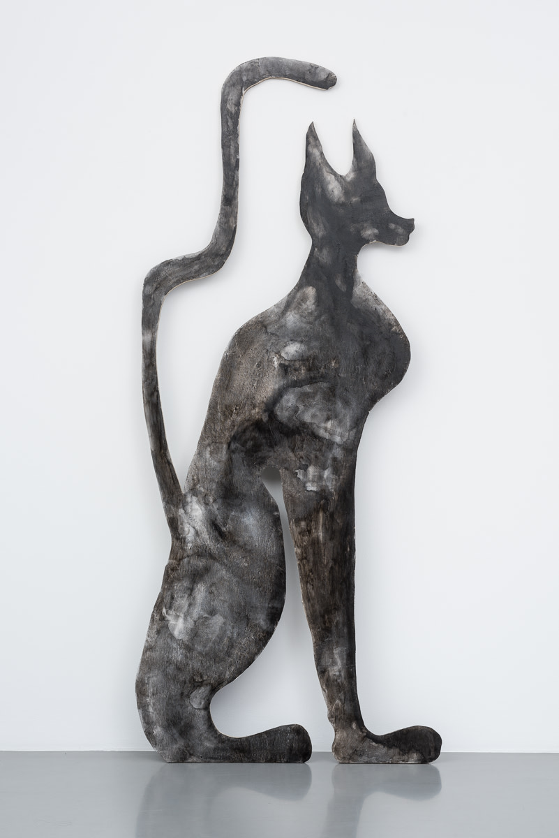 Tschabalala Self, Black Cat Standing, 2017