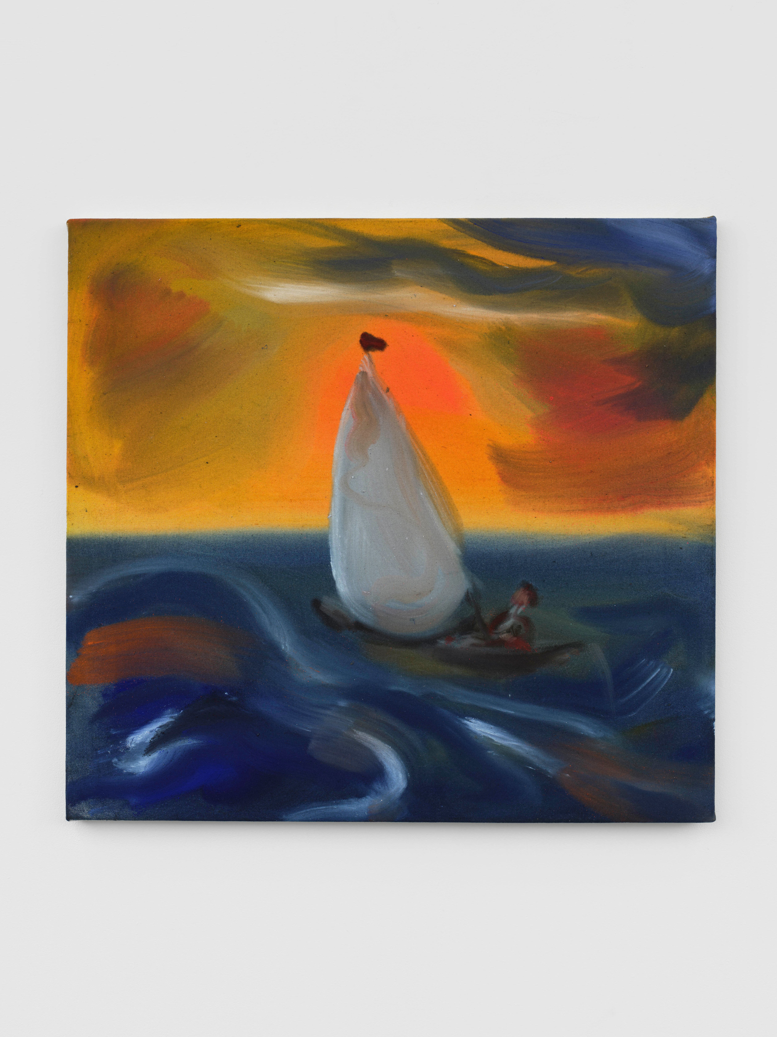 Sophie von Hellermann Evening Sail2024 Acrylic on canvas 61 x 66 cm 24 x 26 in