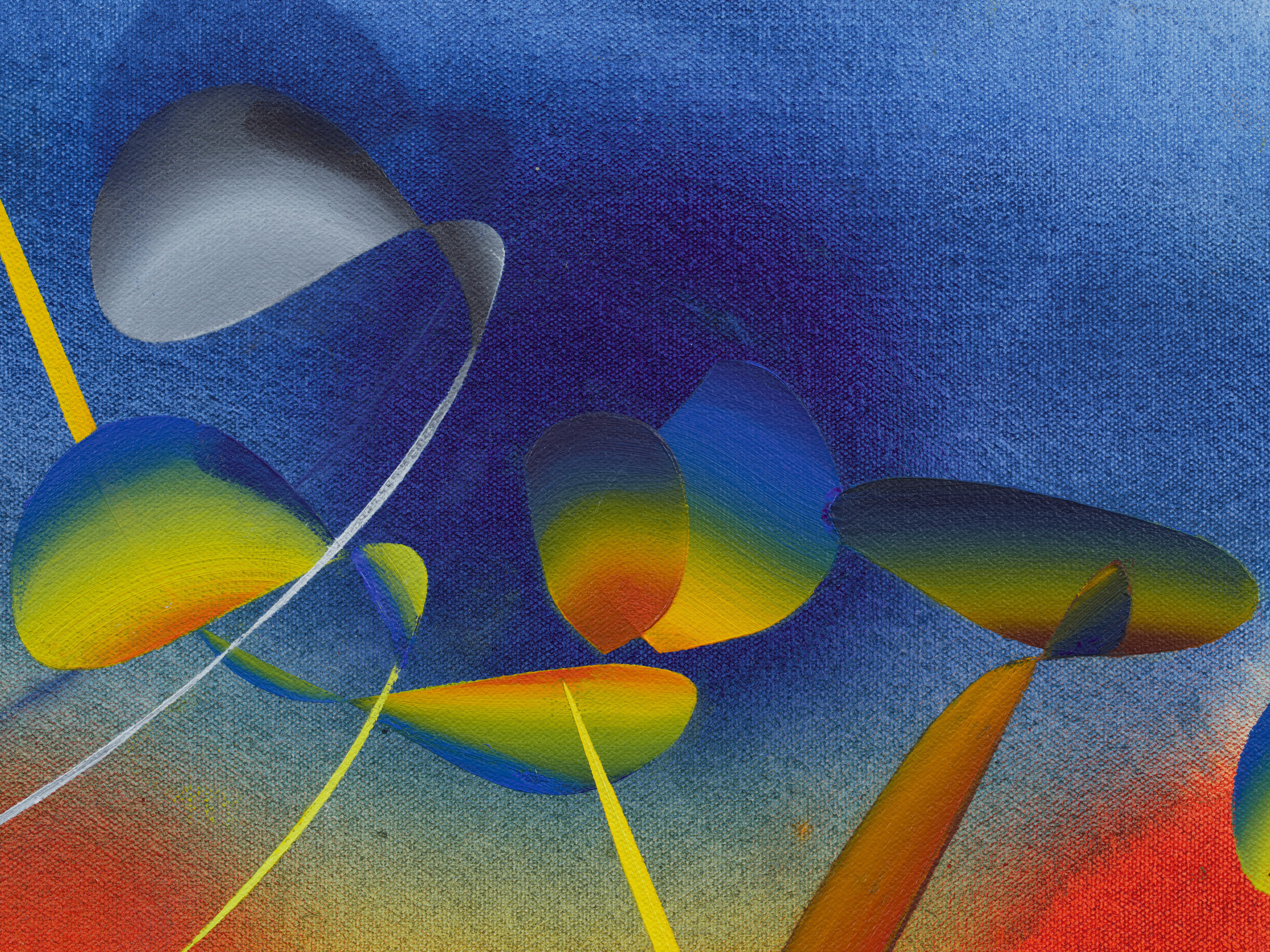 Vivien Zhang Outer Zone2024 Acrylic, oil and spray paint on canvas 55.9 x 50.8 cm 22 x 20 in