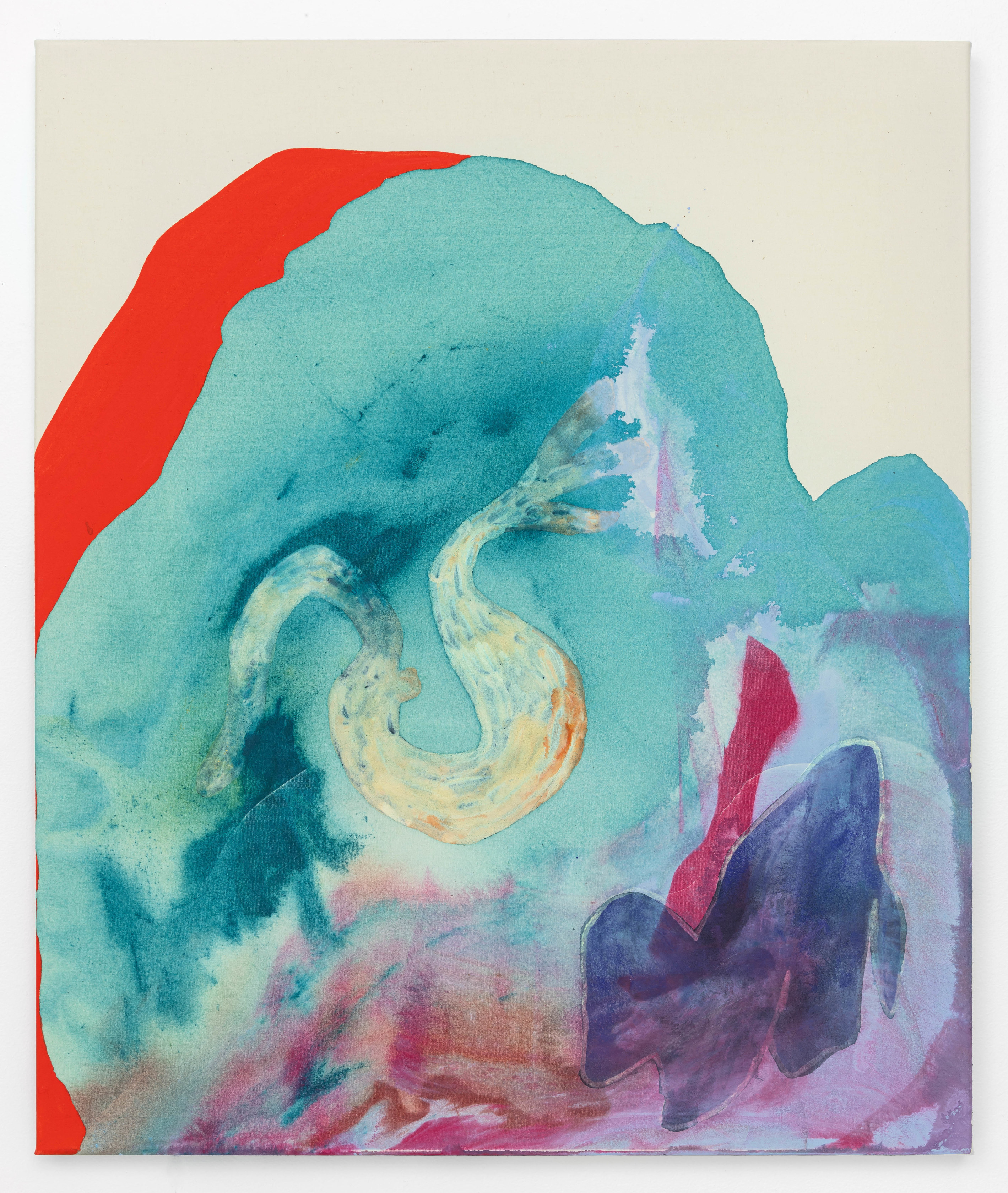 Ragna Bley Wake2022 Acrylic on cotton sailcloth 60 x 50 cm 23 5/8 x 19 3/4 in