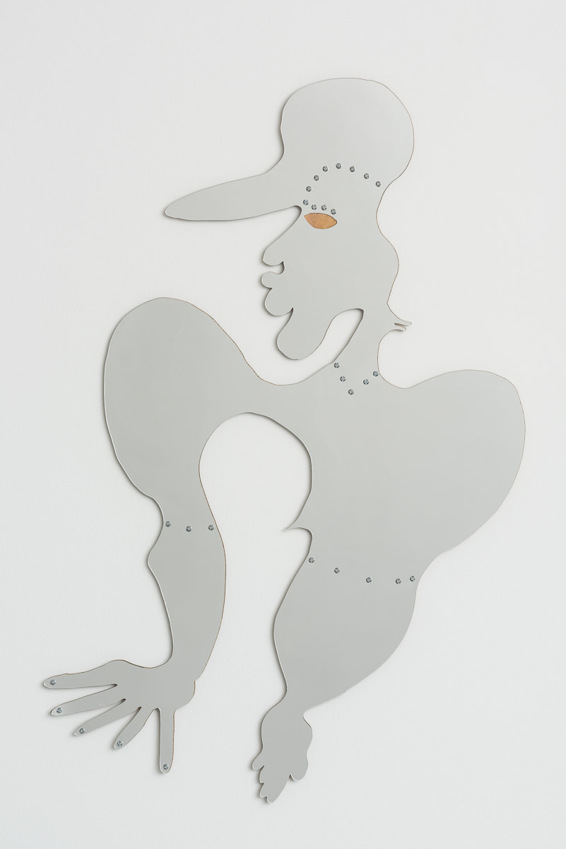 Tschabalala Self Keeper 12017 Mirrored Plexiglass 101.6 x 59.9 x 1.7 cm 40 x 23 5/8 x 5/8 in