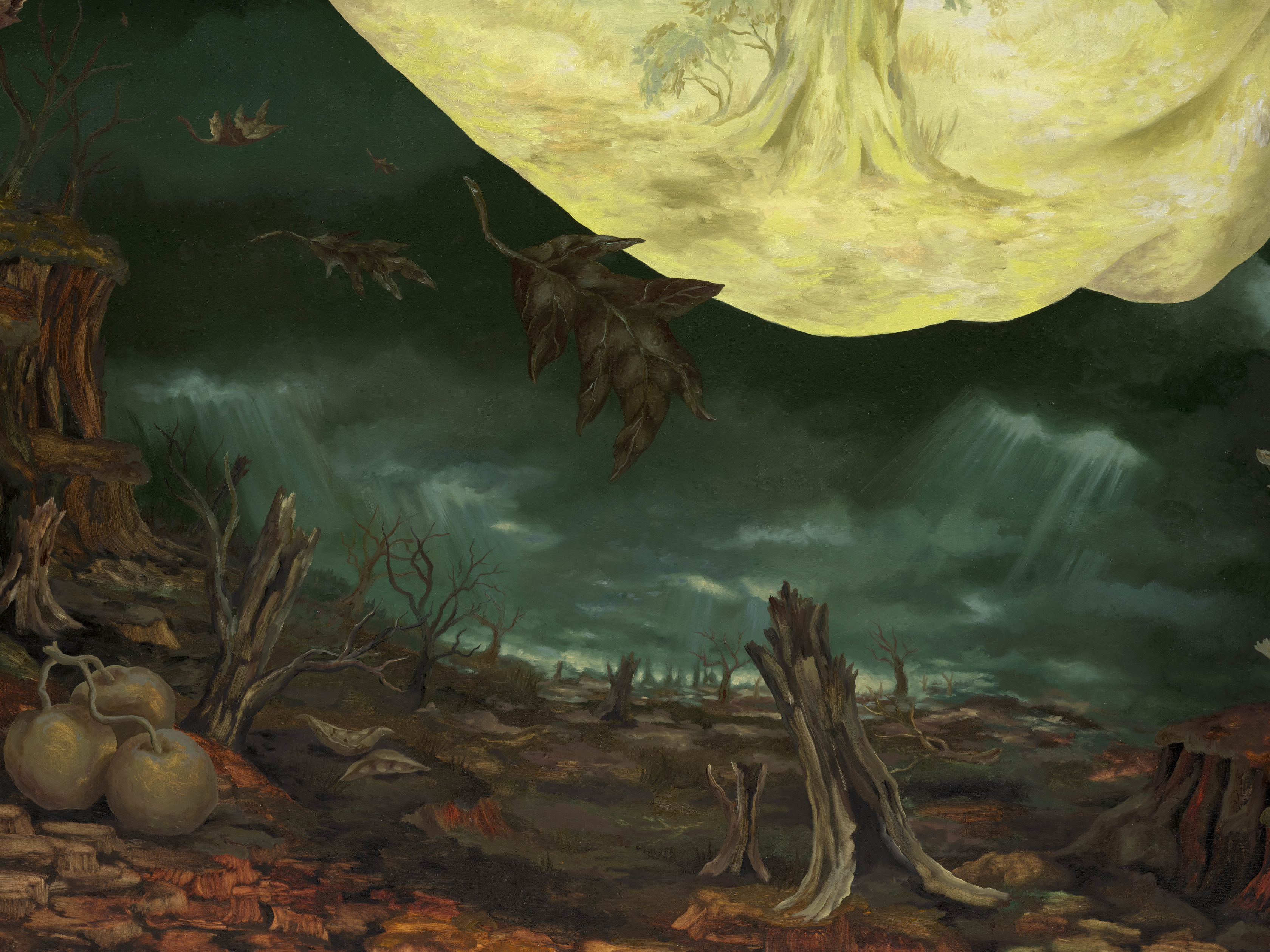 Kat Lyons Century Bloom2024 Oil on canvas 121.9 x 5.1 x 182.9 cm 48 x 2 x 72 in